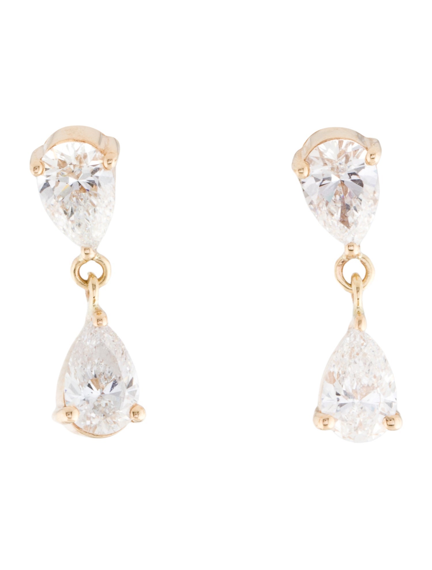 Earrings 14K 3.02ctw Lab-Grown Diamond Drop Earrings