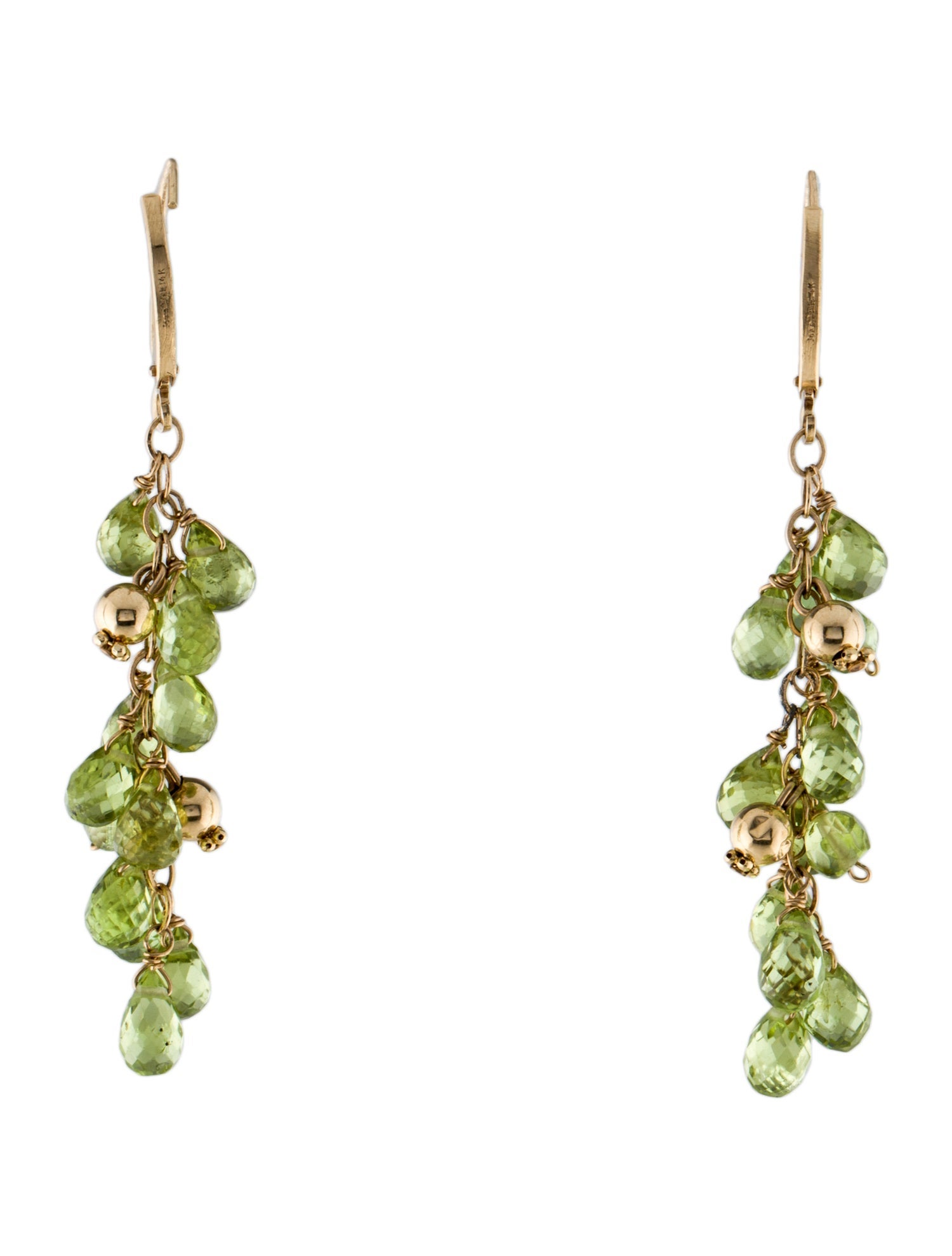 Earrings 14K Peridot Drop Earrings