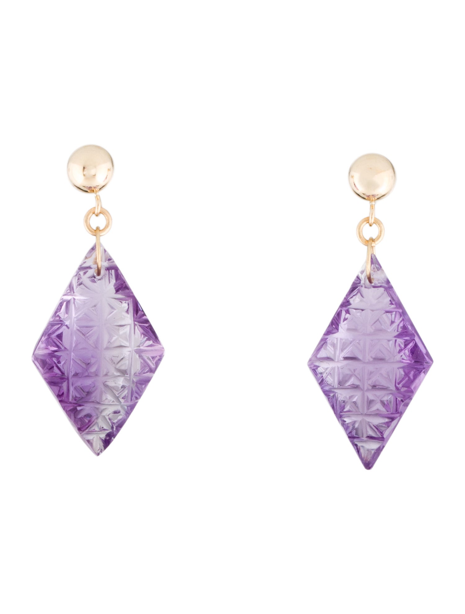 Earrings 14K Amethyst Drop