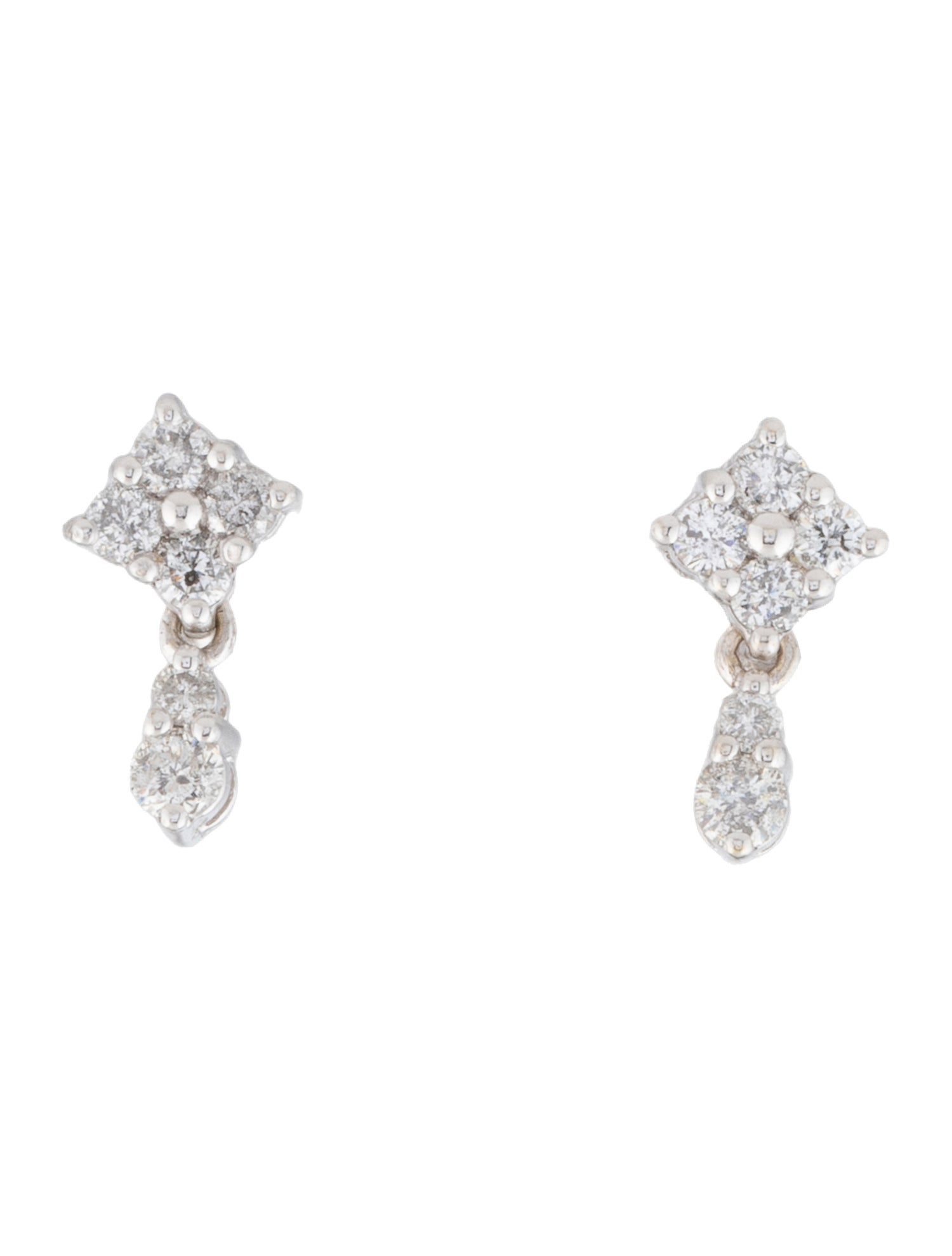 Earrings 14K Diamond Dangle Stud