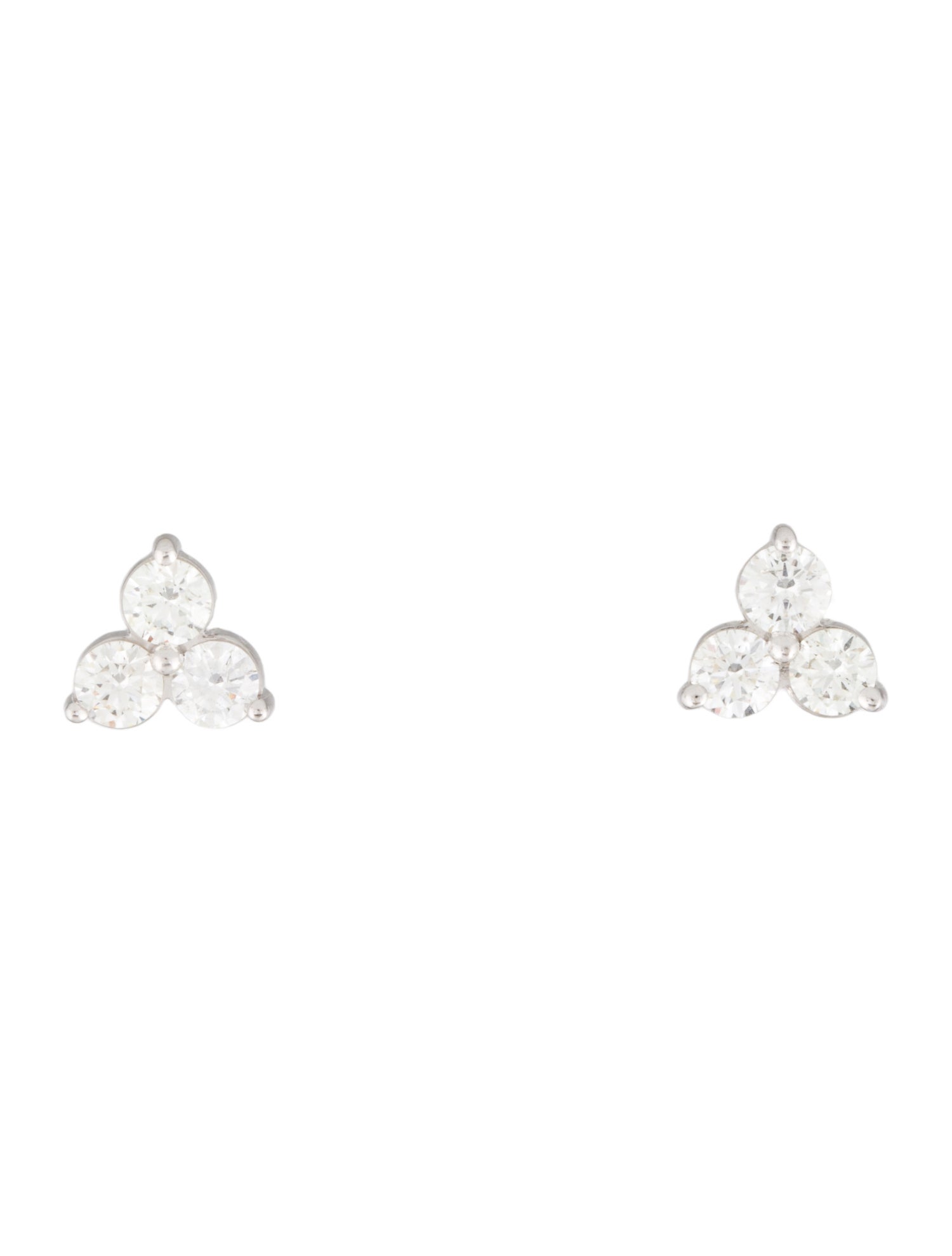 Earrings 14K 1.38ctw Diamond Cluster Stud