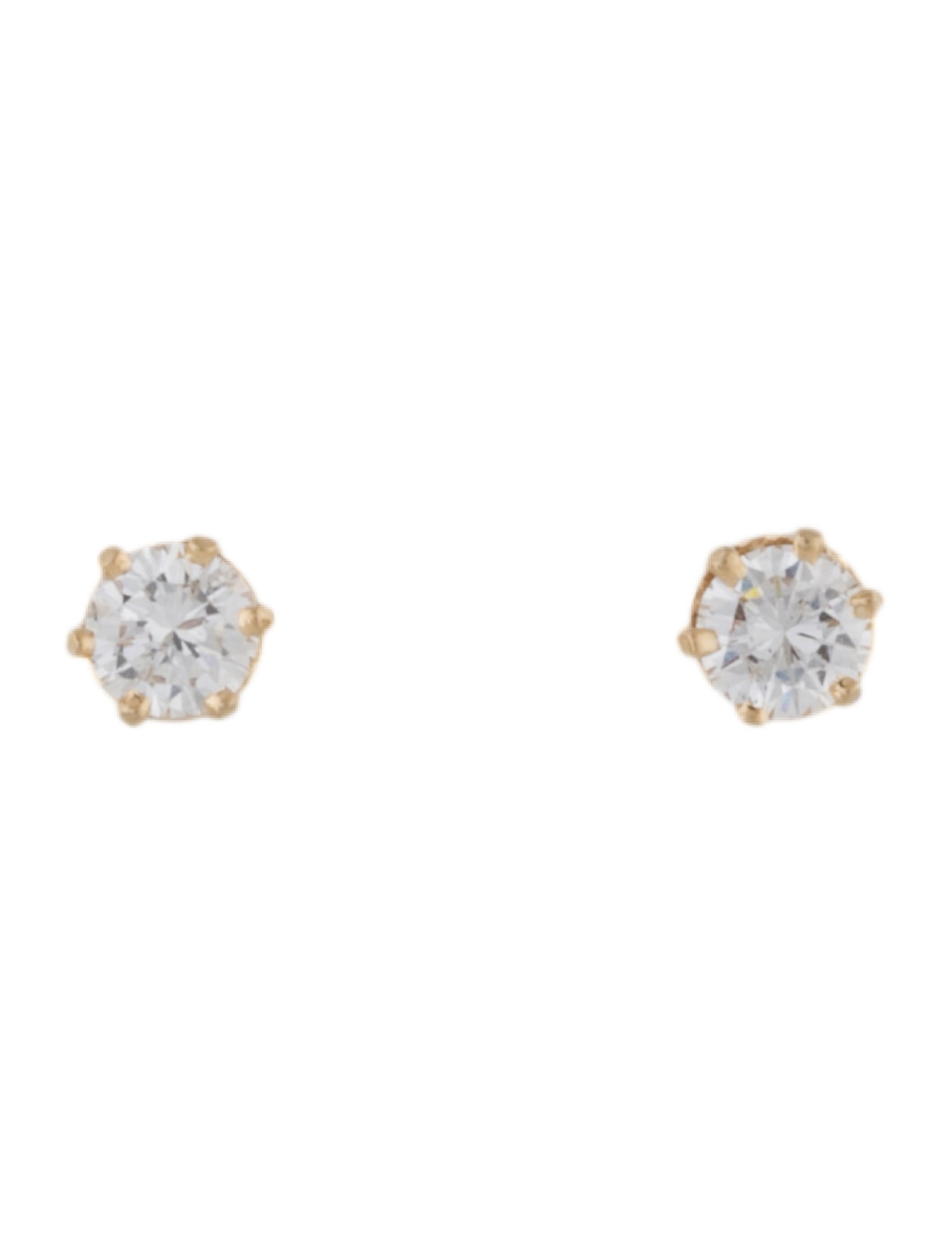 Earrings 14K Diamond Solitaire Stud