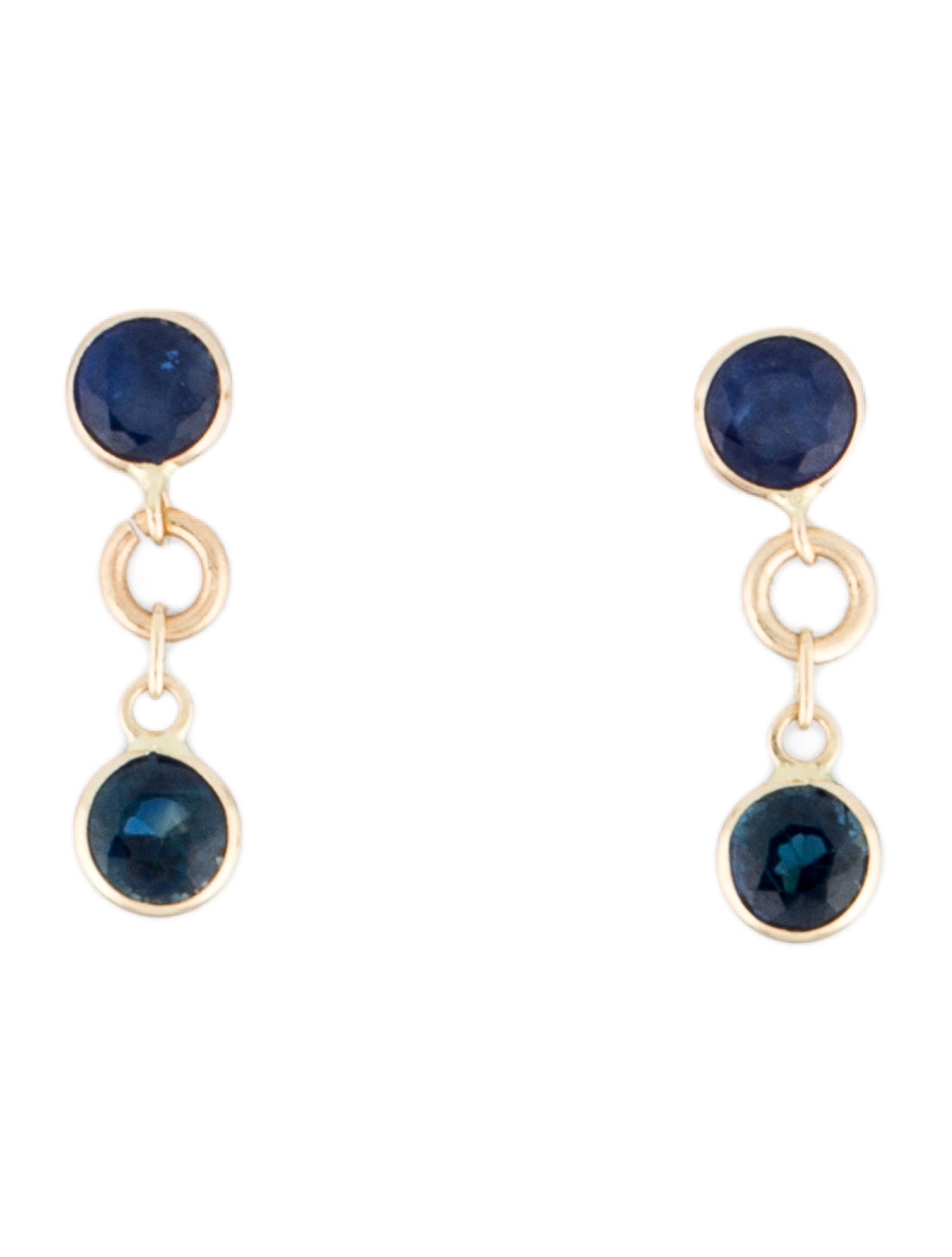Earrings 14K Sapphire Drop