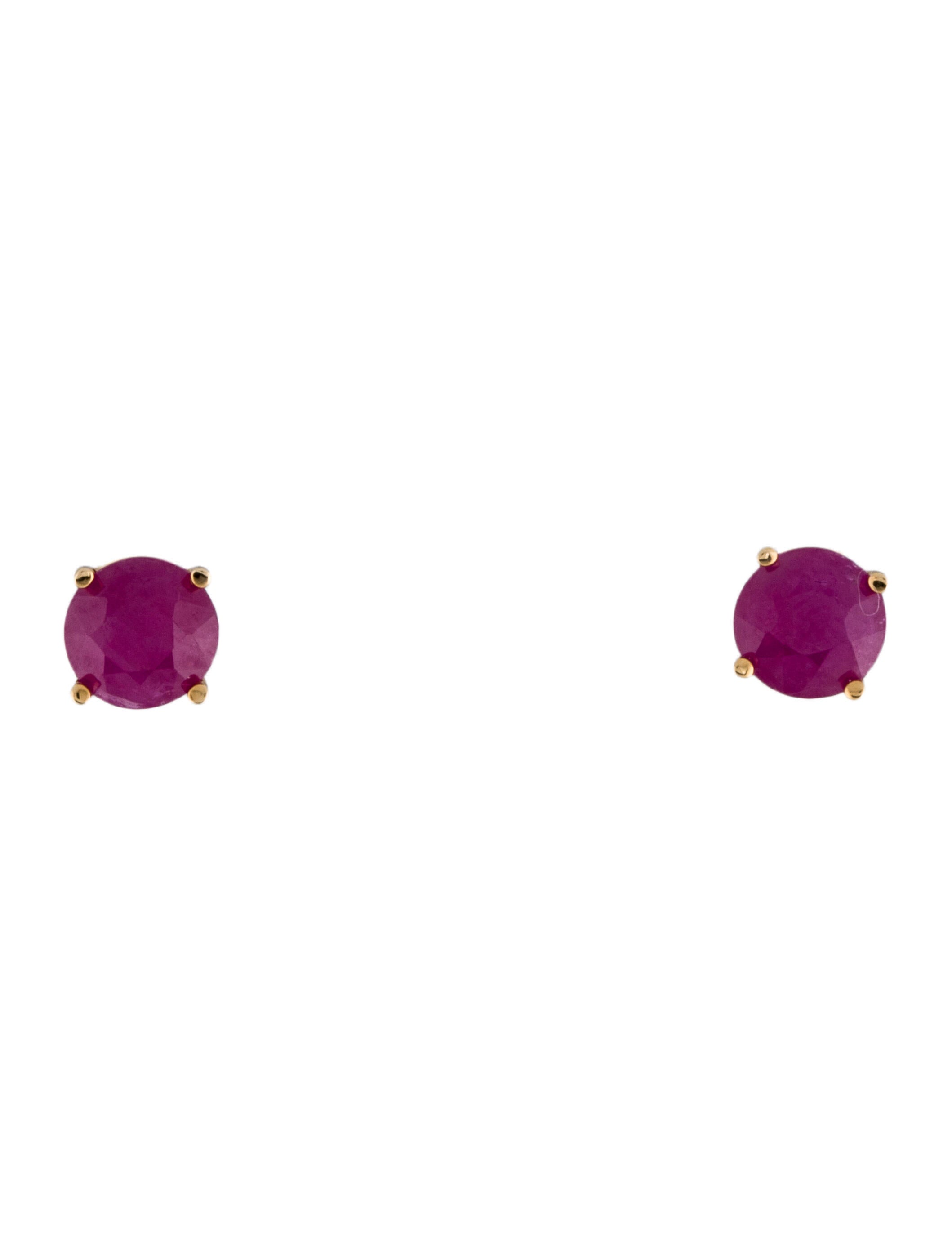 Earrings 14K 2.34ctw Ruby Stud