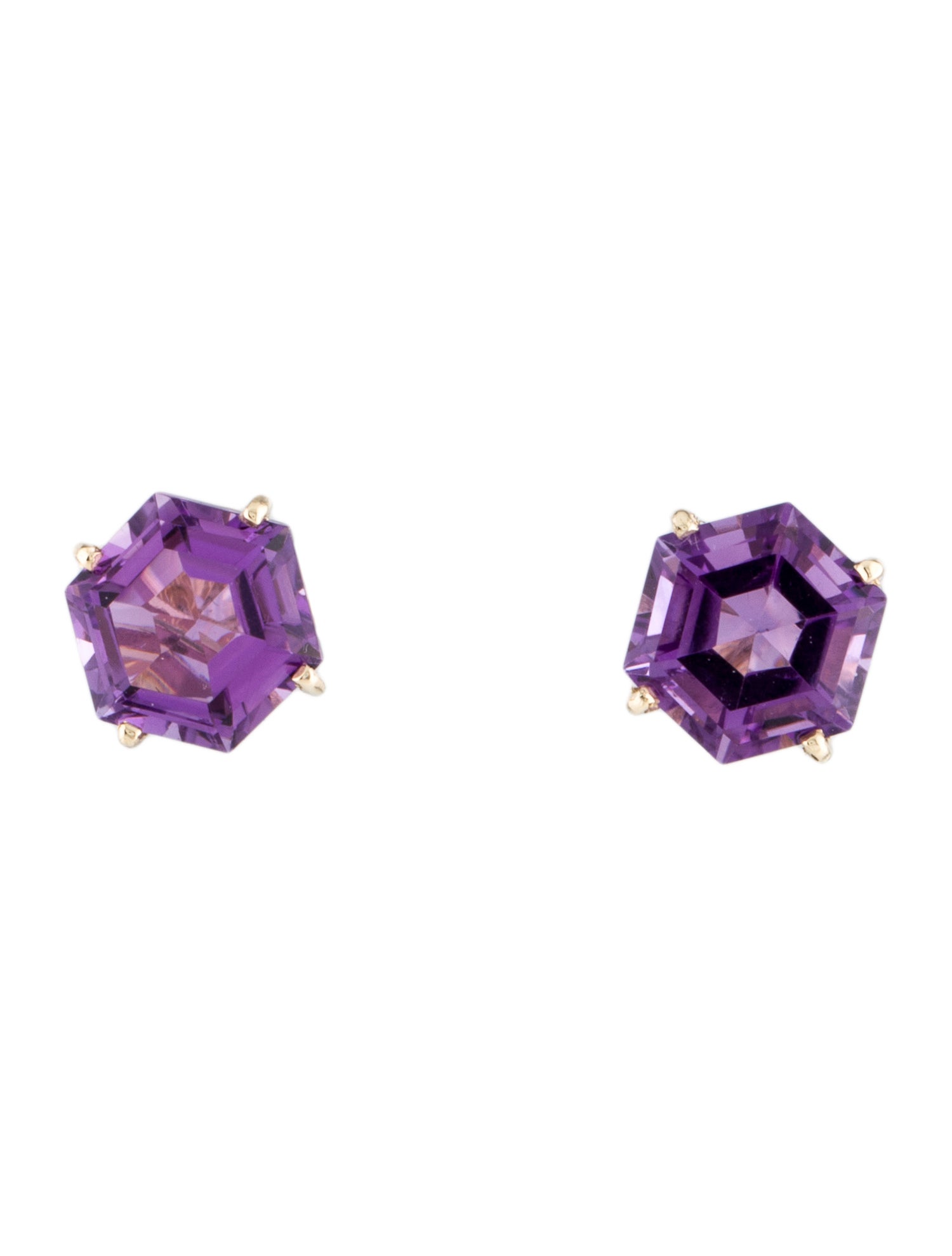 Earrings 14K 8.26ctw Amethyst Stud