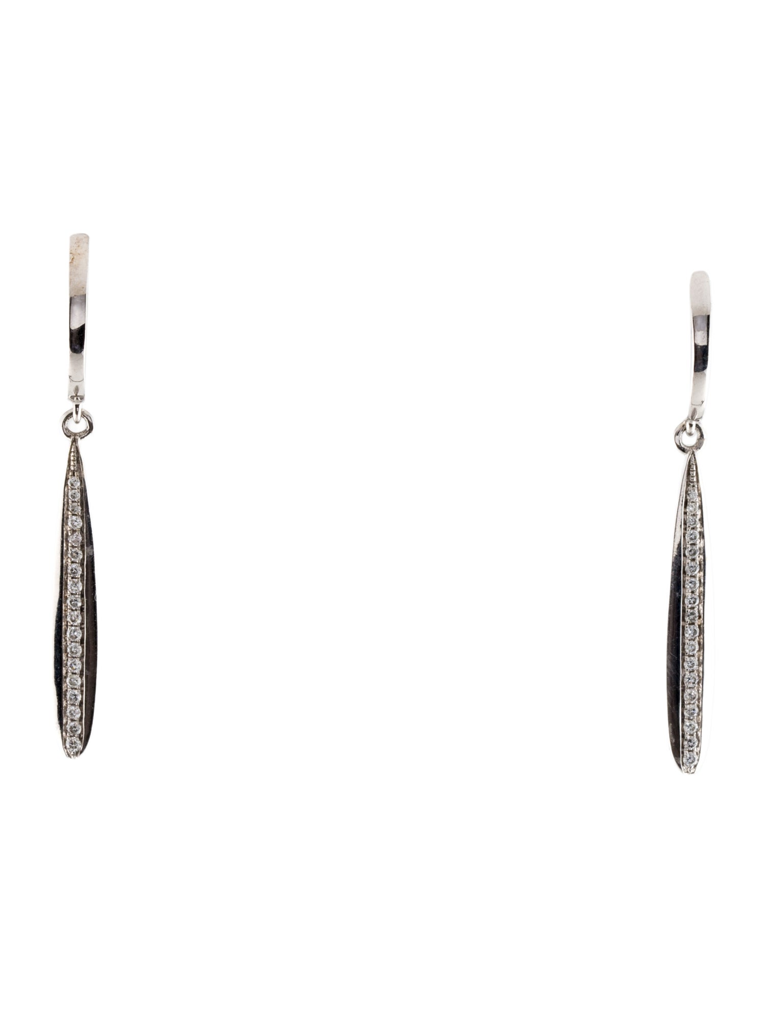 Earrings 14K Diamond Huggie Drop Earrings