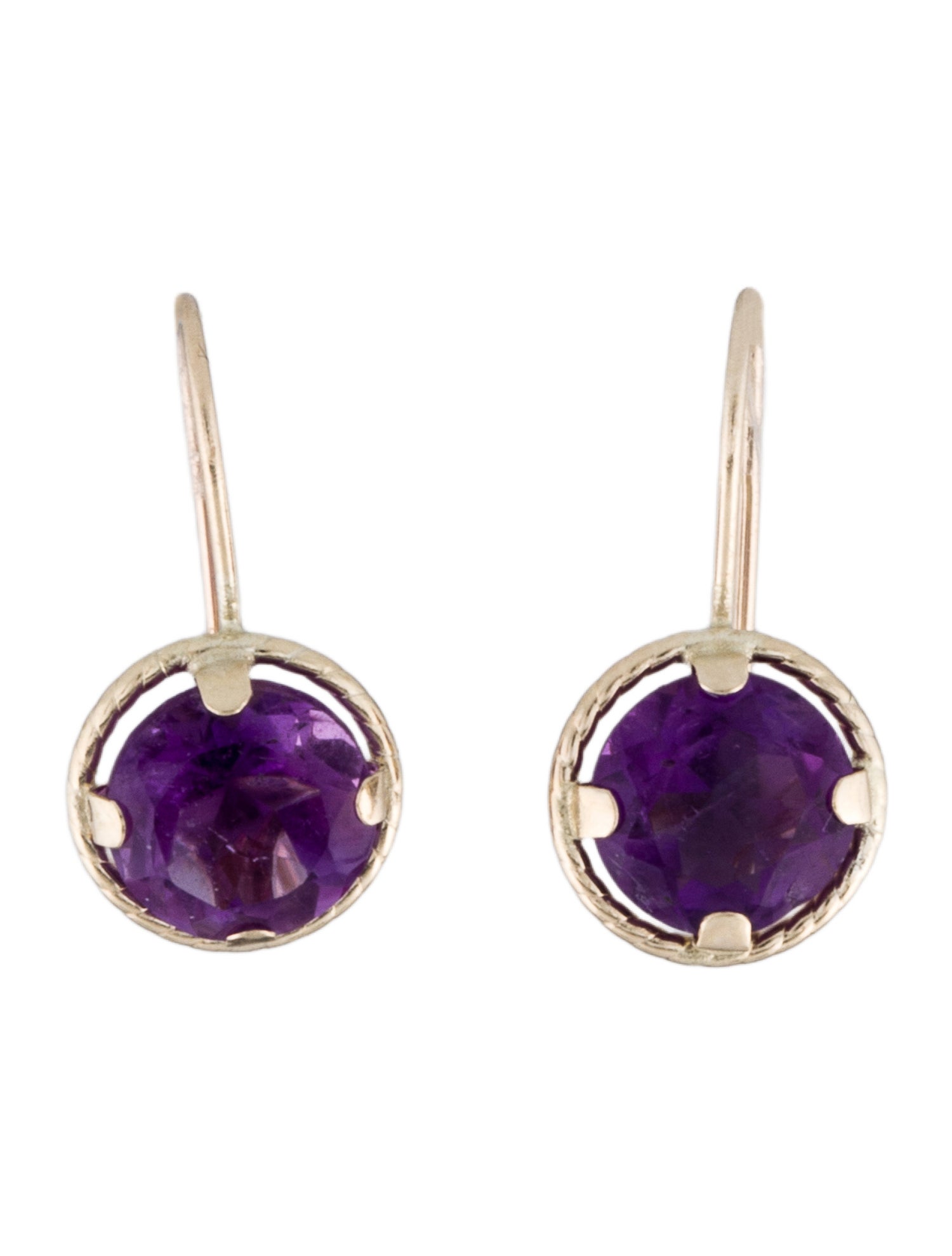 Earrings 10K Amethyst Drop