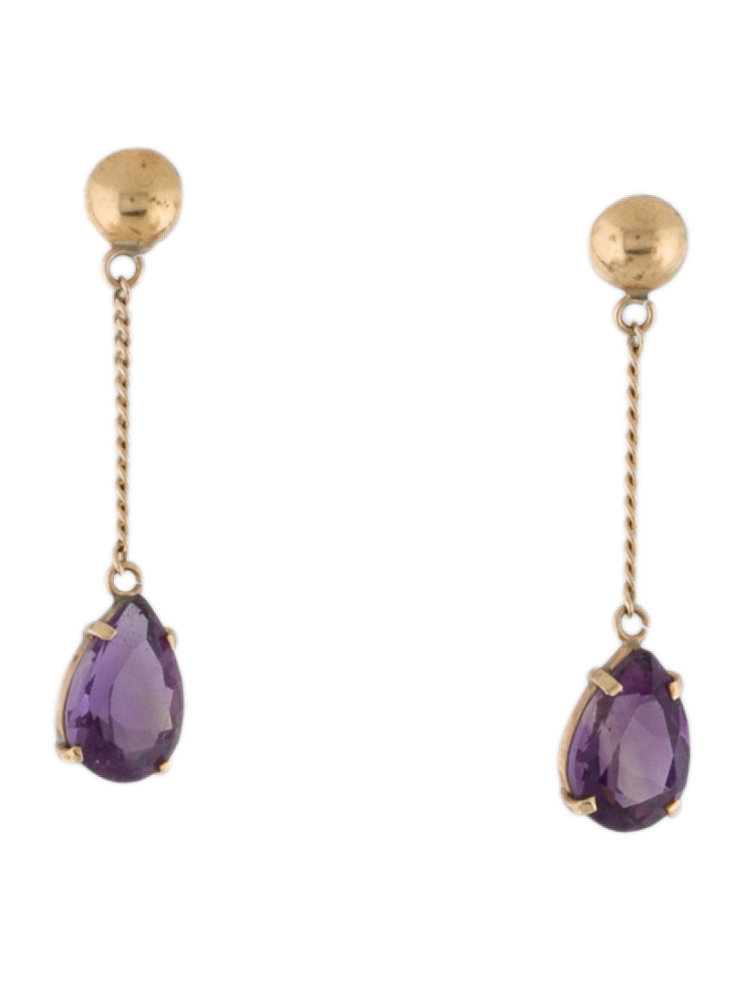 Earrings 14K Amethyst Drop