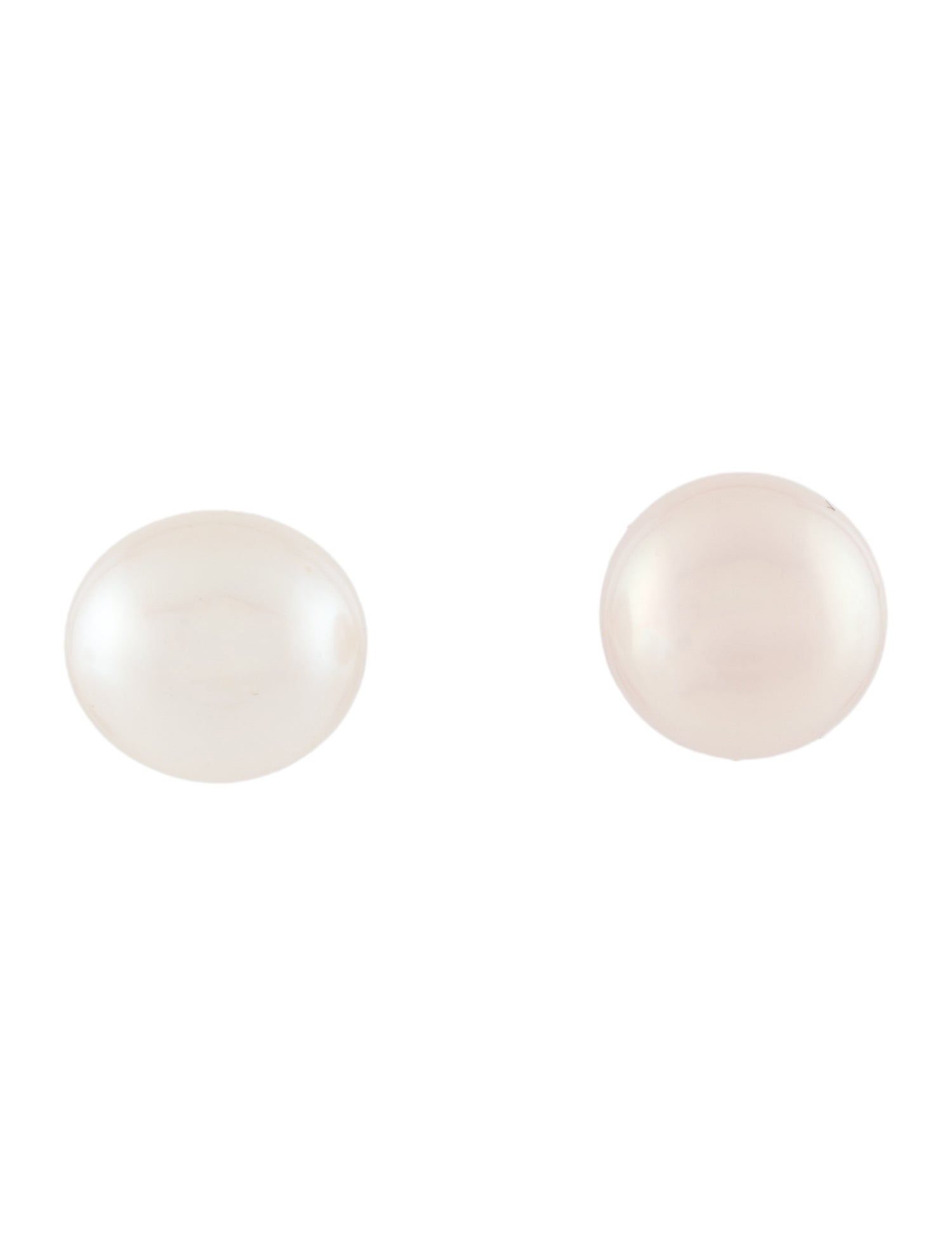 Earrings 14K Pearl Button Stud