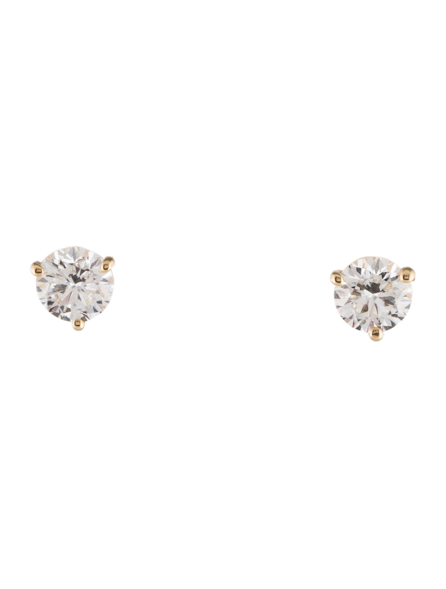 Earrings 14K 2.25ctw Lab-Grown Diamond Solitaire Stud Earrings