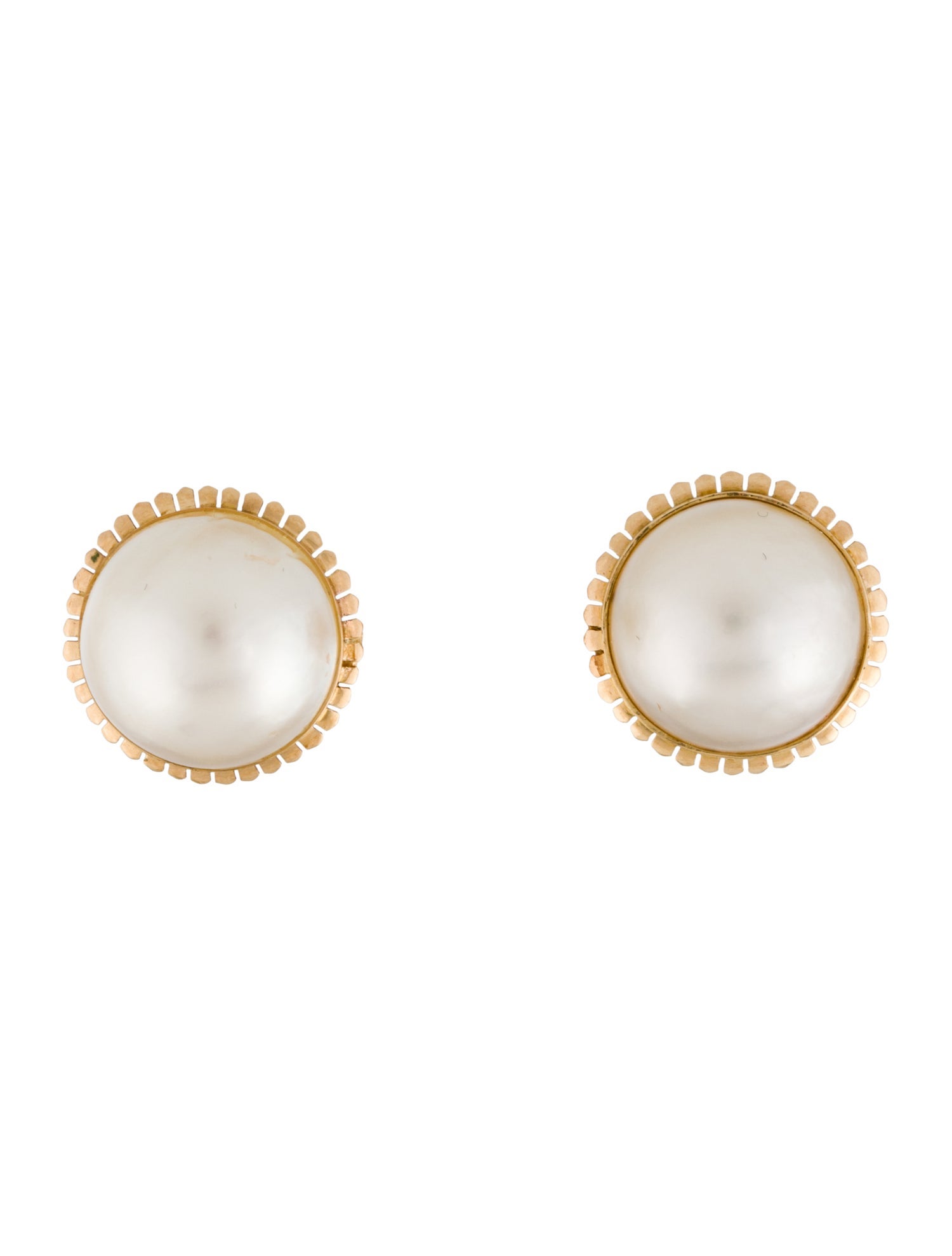 Earrings 14K Mabé Pearl Stud