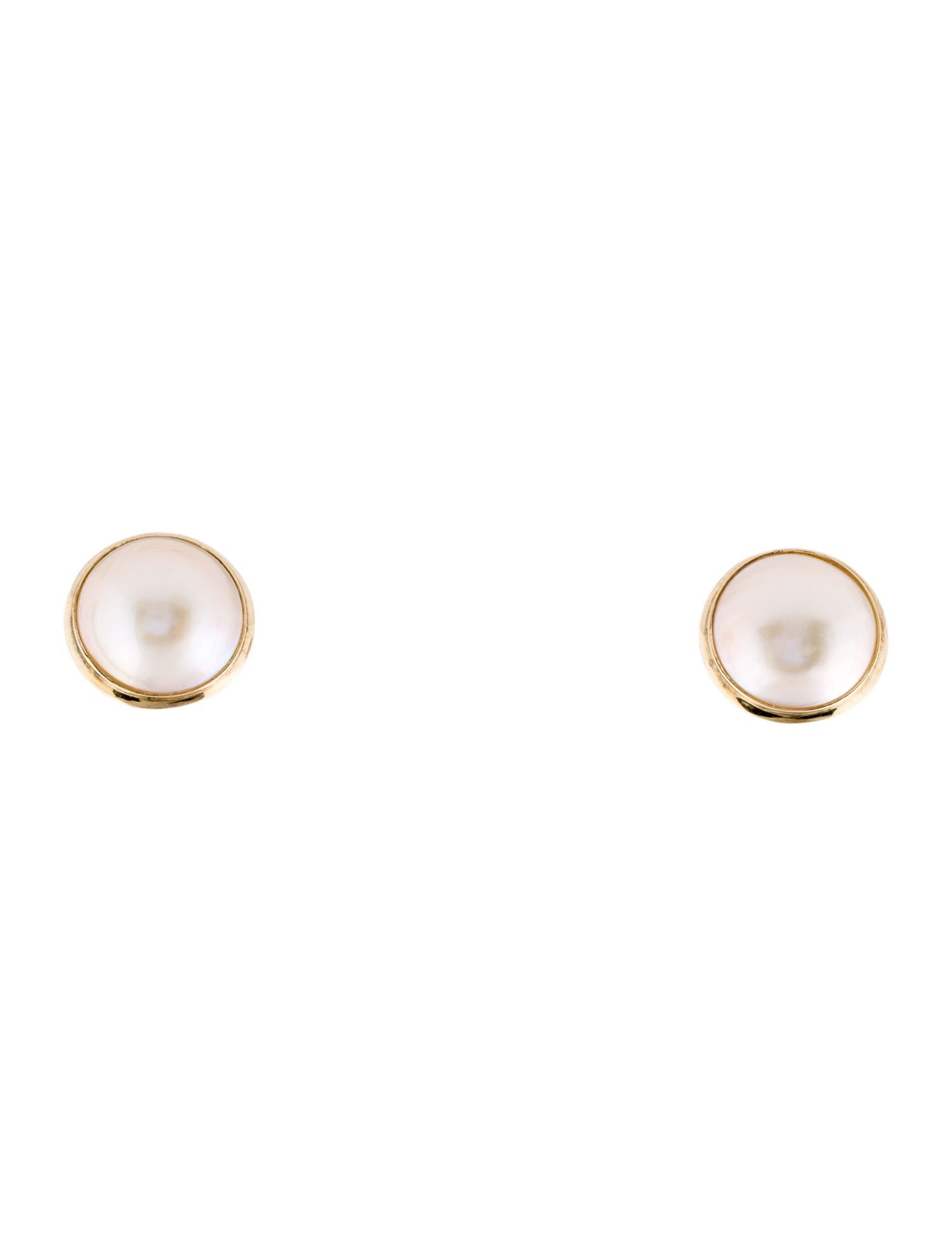 Earrings 14K Mabé Pearl Earclips