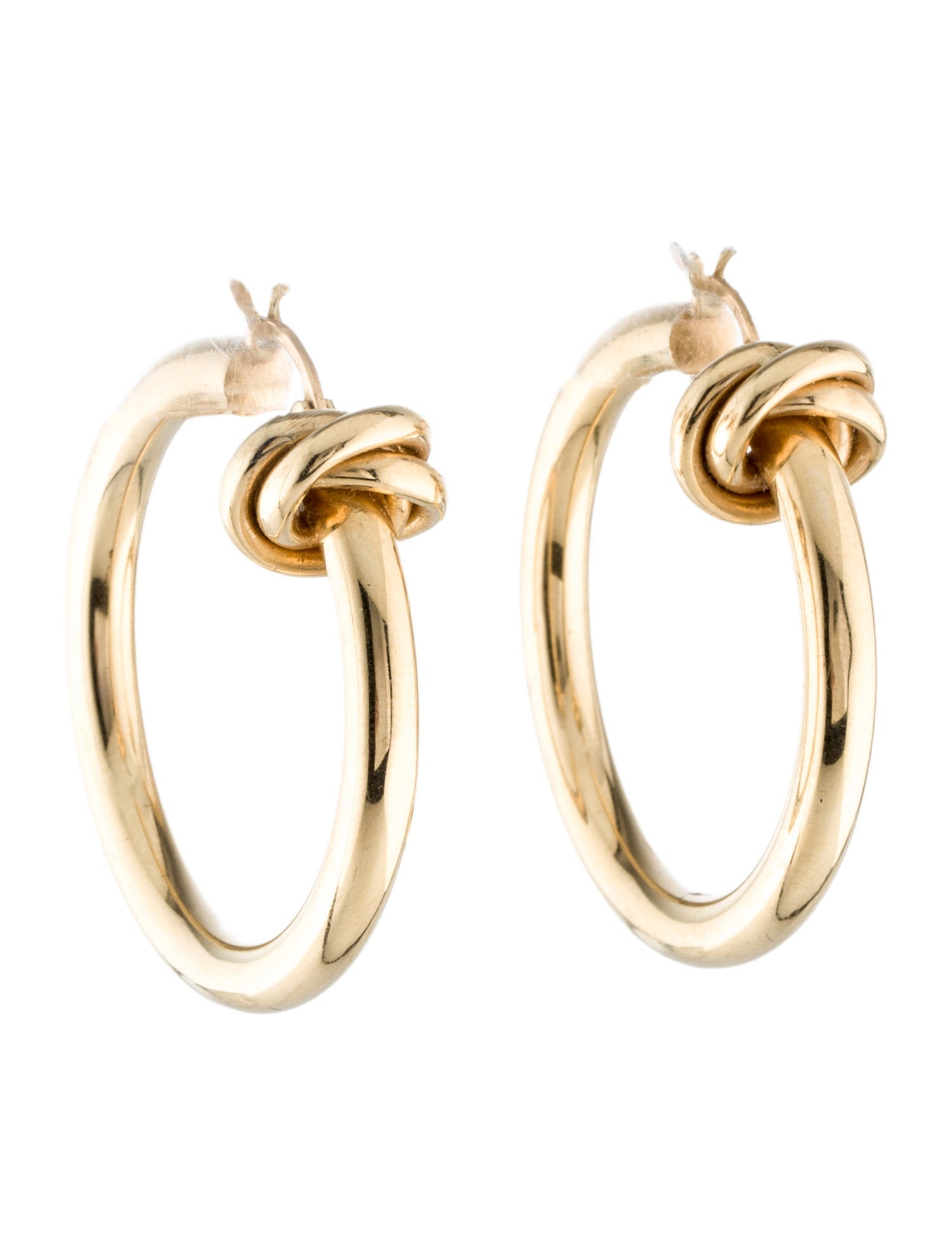 Earrings 14K Knot Hoop