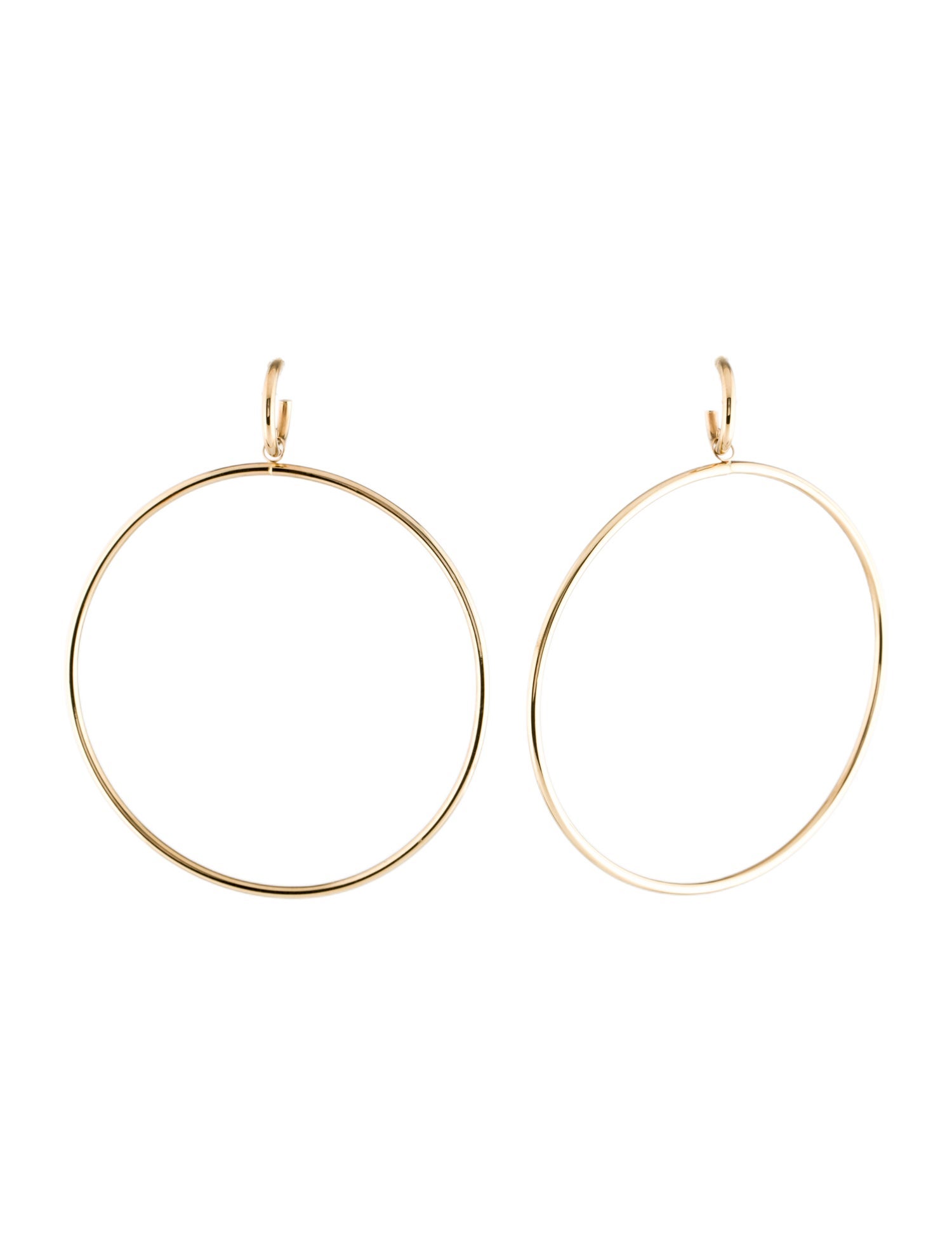 Earrings 14K Drop Hoop