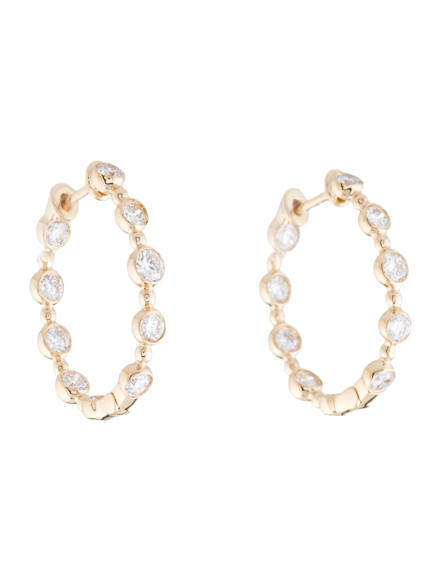 Earrings 14K Lab-Grown Diamond Hoop
