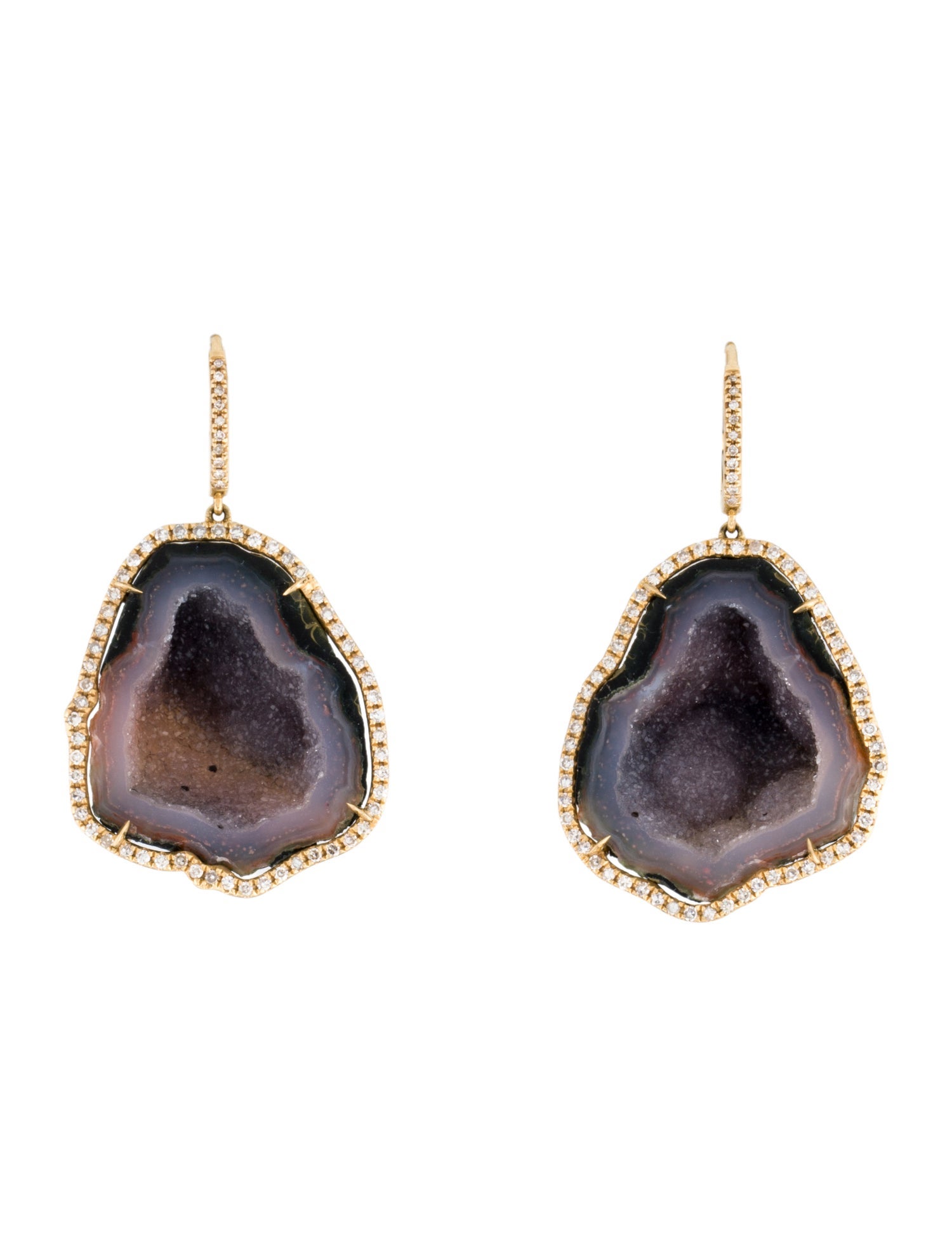 Earrings Getana & Co. Geode & Diamond Drop