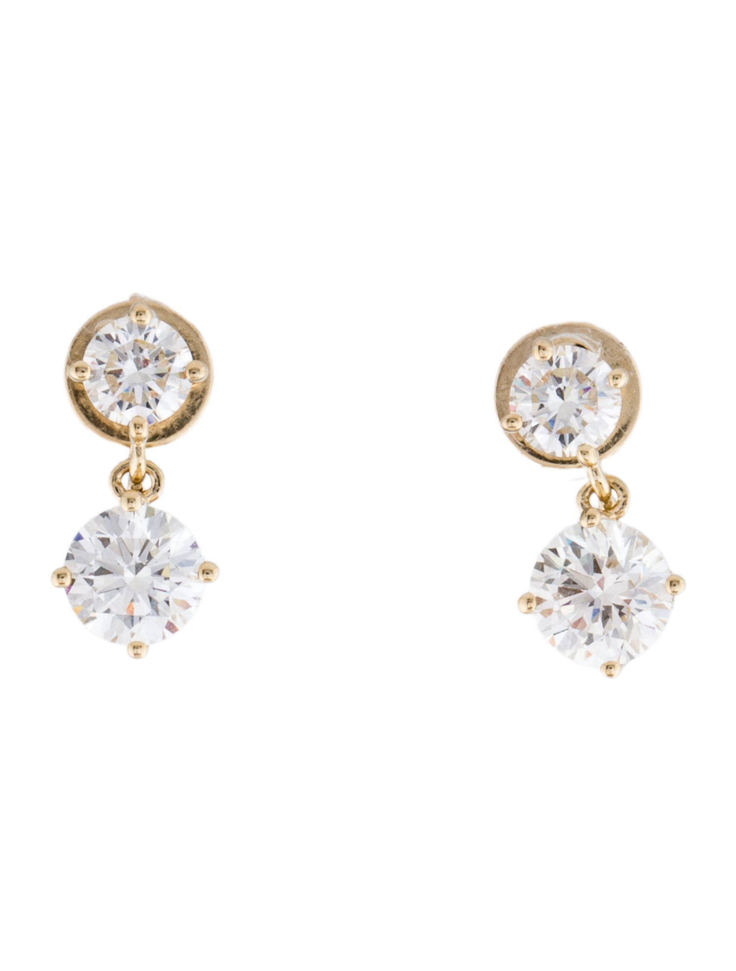Earrings 14K 1.50ctw Lab-Grown Diamond Drop