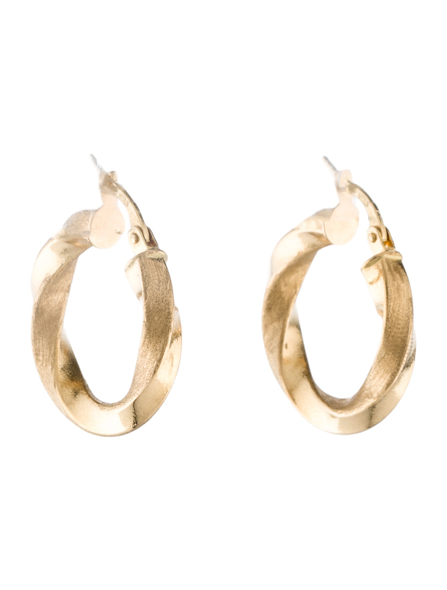 Earrings 18K Textured Hoop
