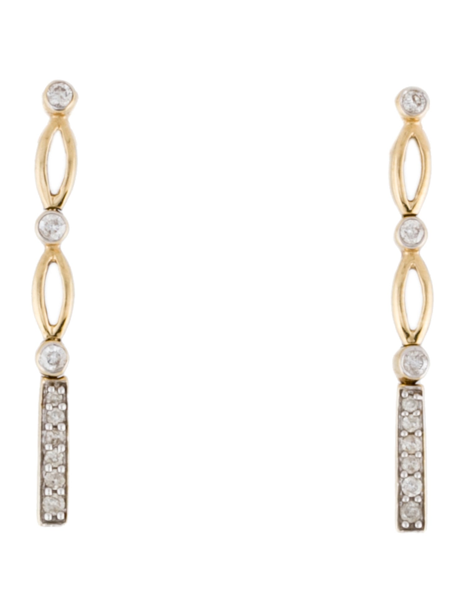 Earrings 14K Diamond Drop