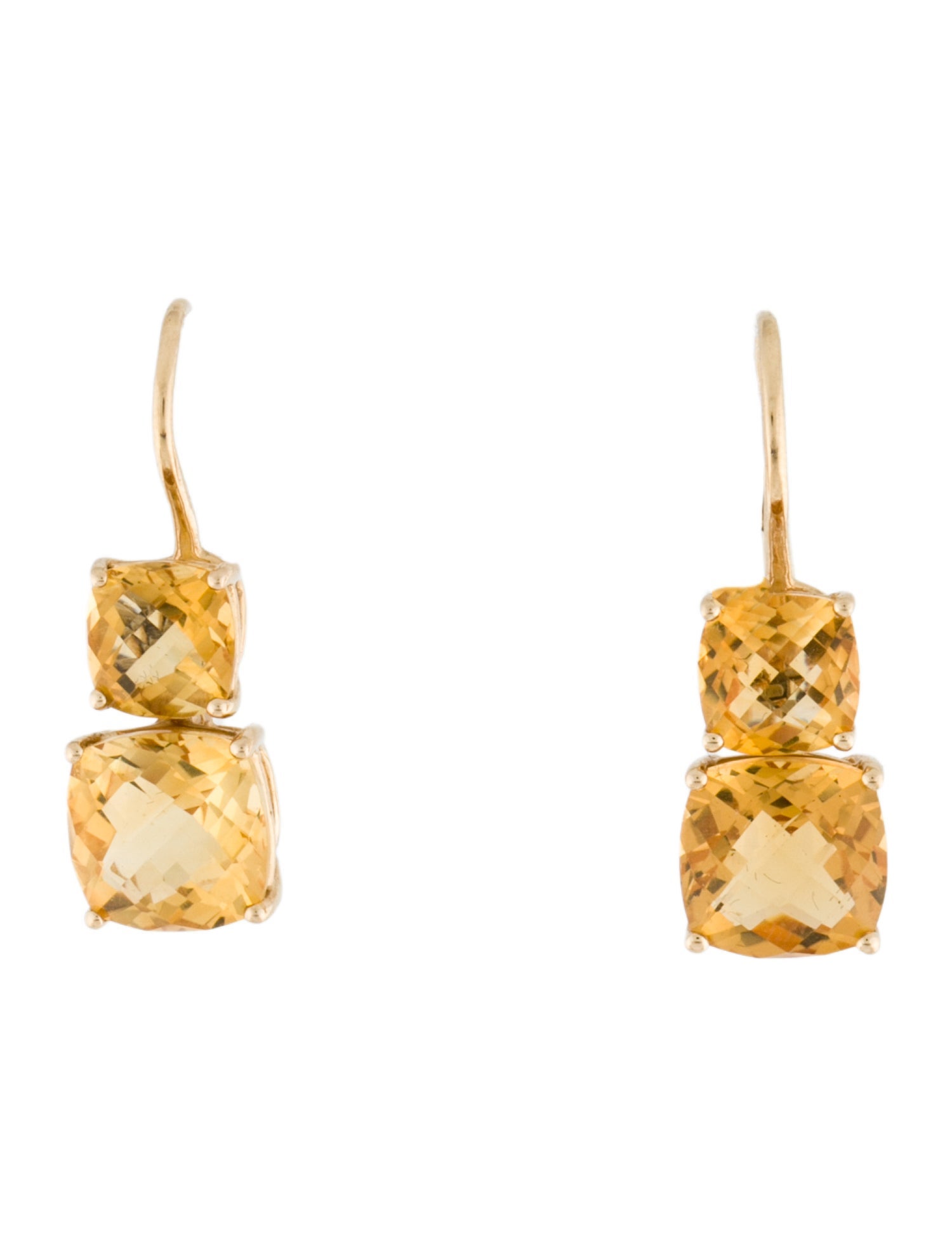 Earrings 14K Citrine Drop