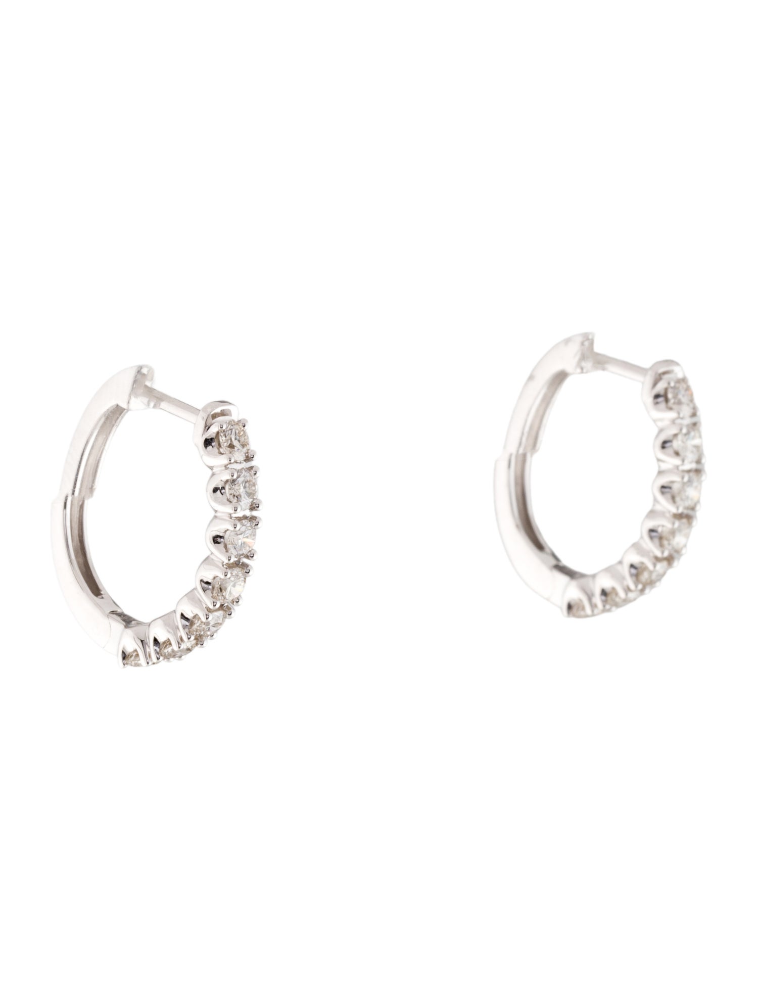 Earrings 14K 1.00ctw Diamond Hoop