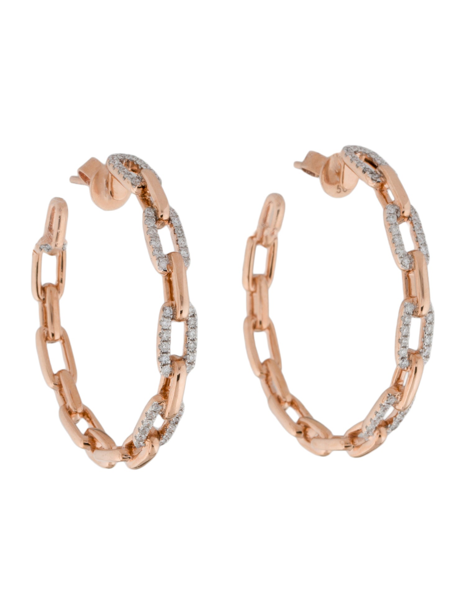 Earrings 14K Diamond Hoop