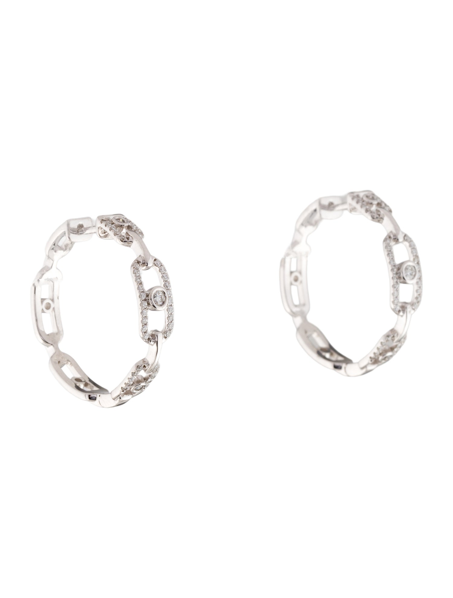 Earrings 14K Diamond Hoop