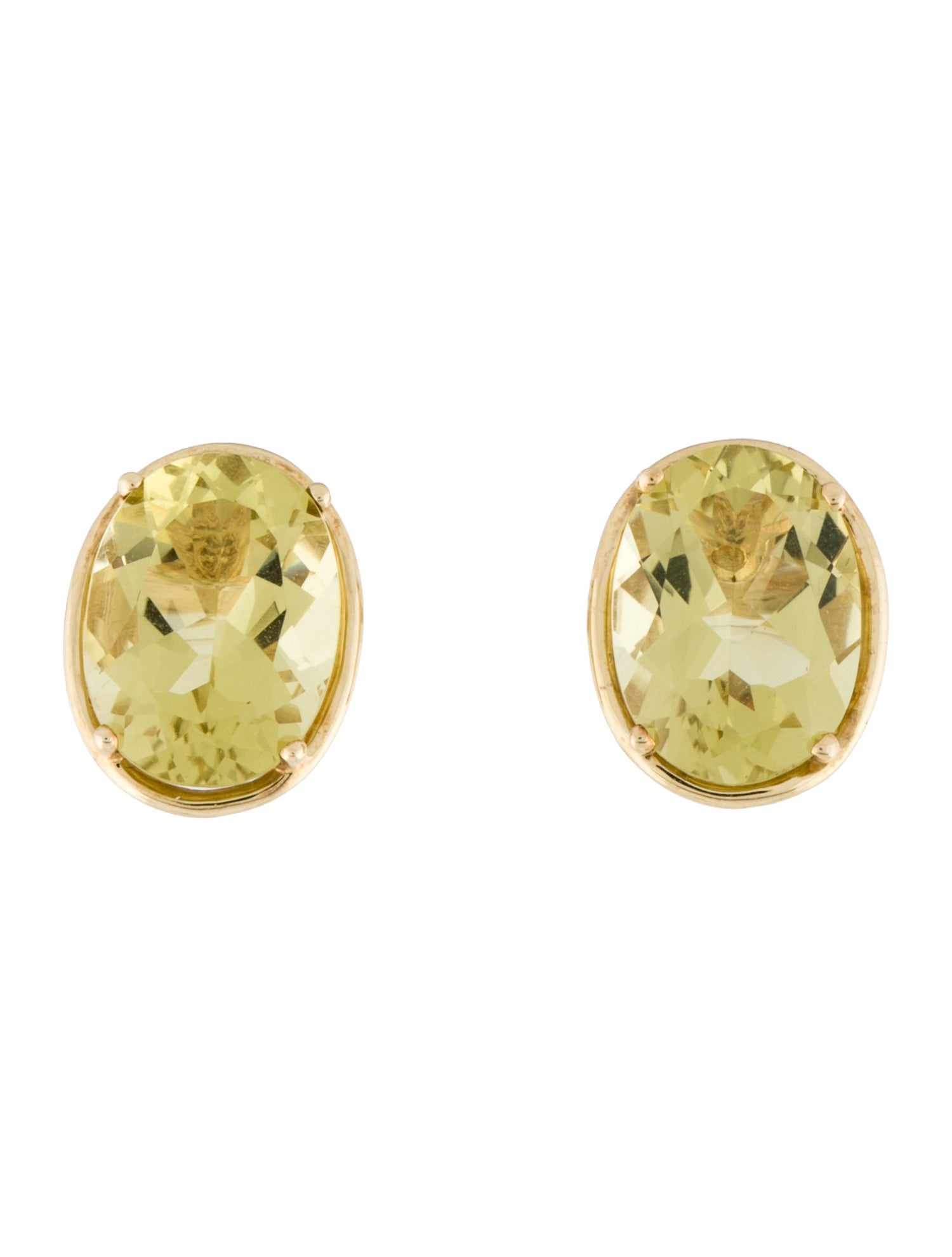 Earrings 14K 17.90ctw Quartz Stud