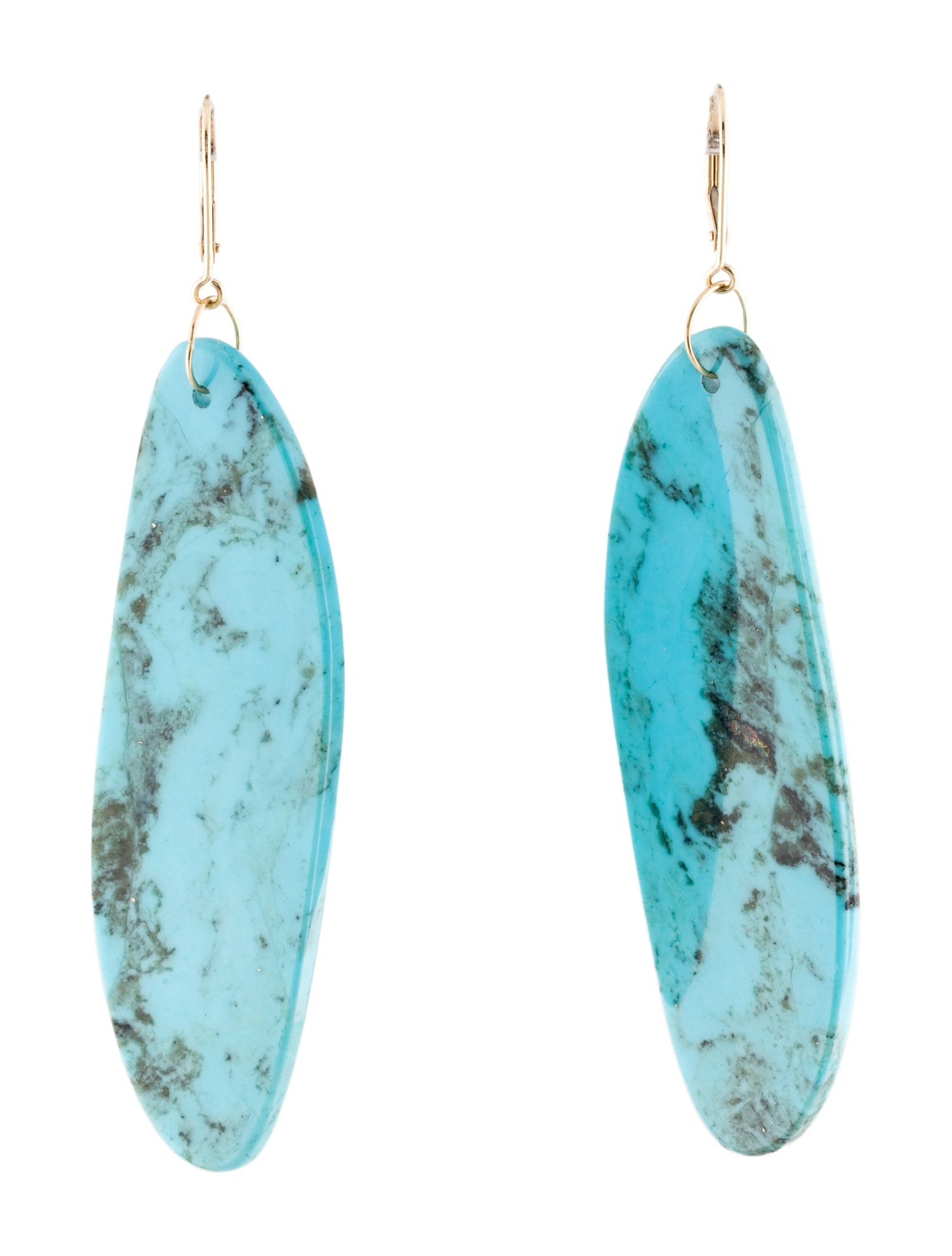 Earrings 14K Composite Turquoise Drop