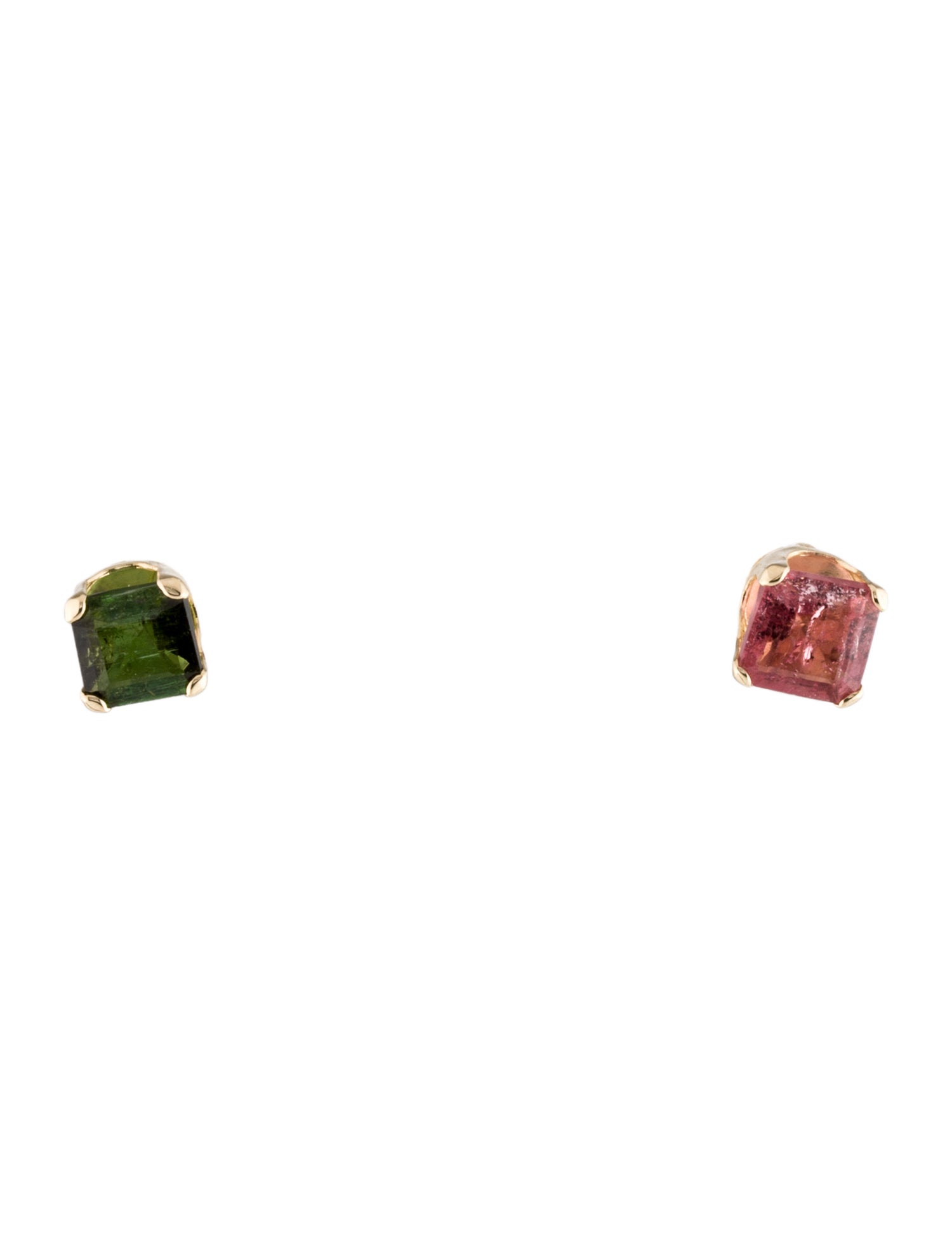 Earrings 14K 2.02ctw Opposing Tourmaline Stud