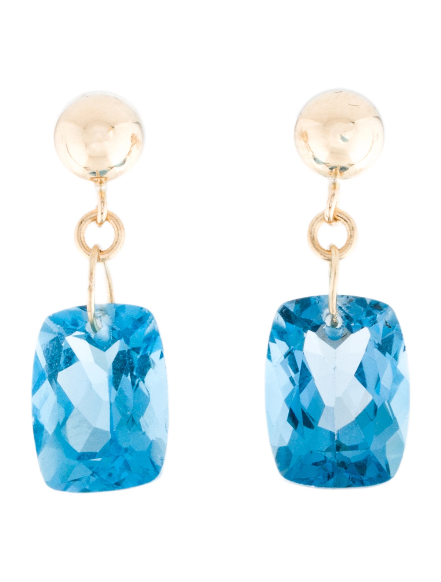 Earrings 14K Topaz Drop