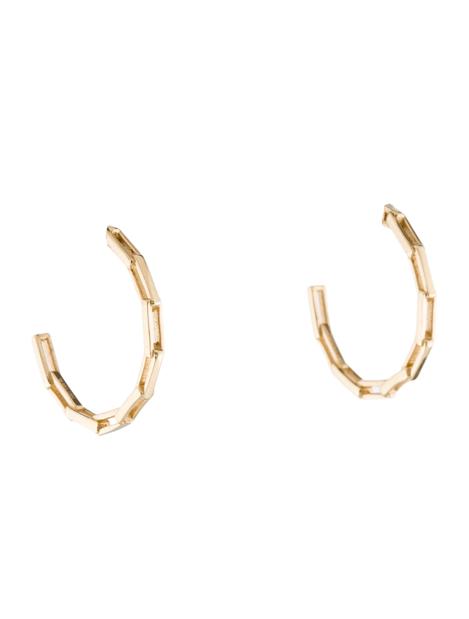 Earrings 14K Paperclip Hoop