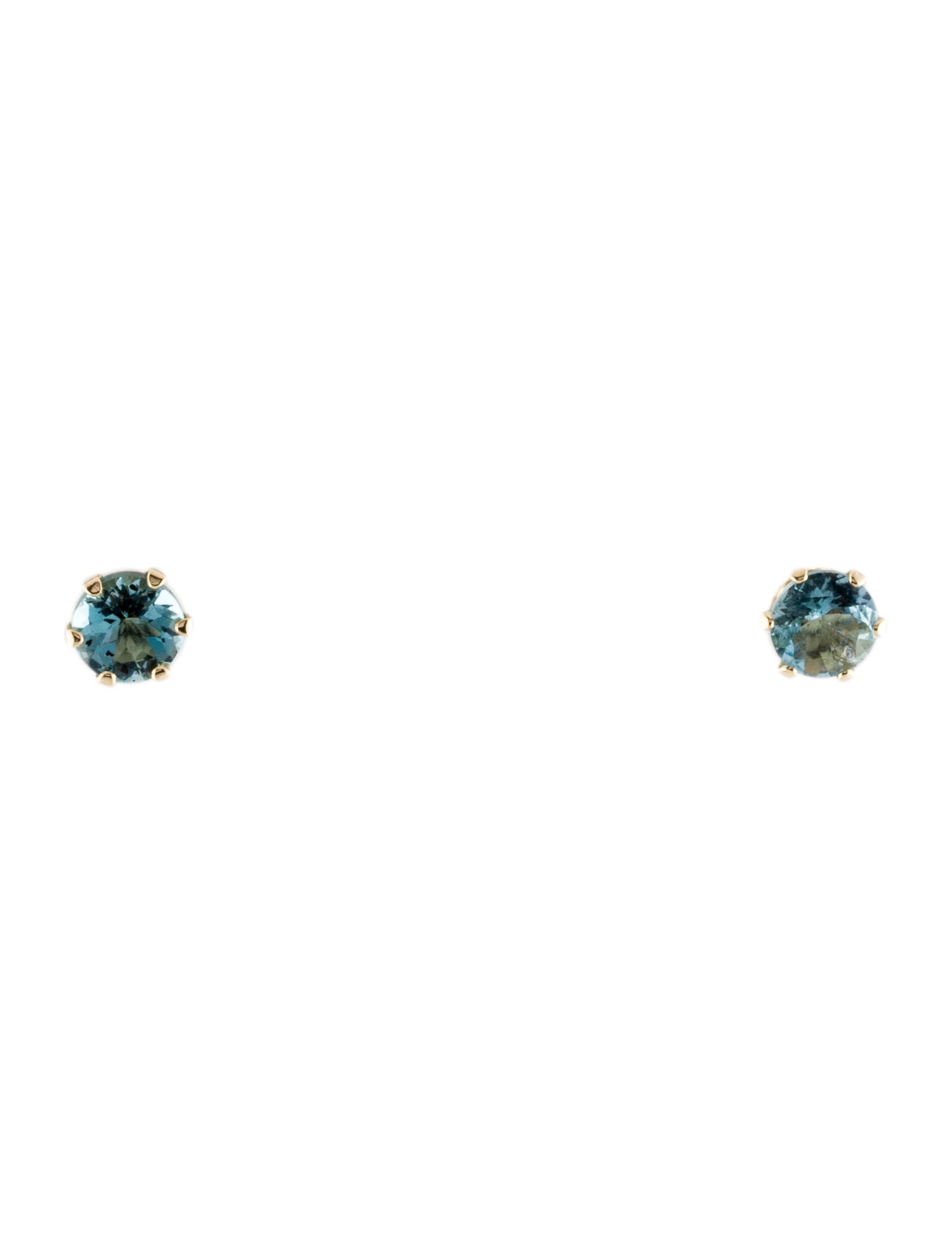 Earrings 14K 1.00ctw Aquamarine Stud Earrings