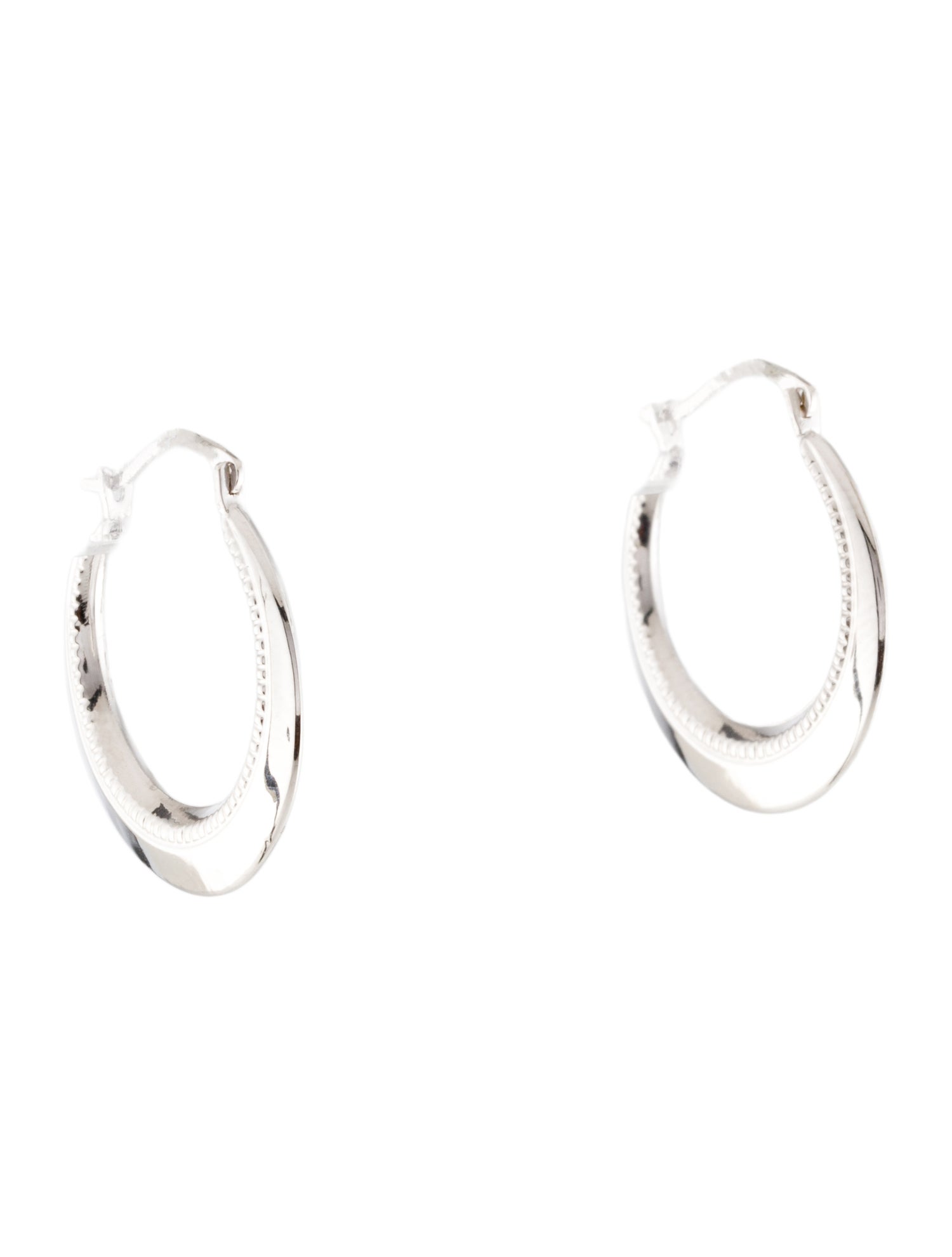 Earrings 10K Textured Hoop