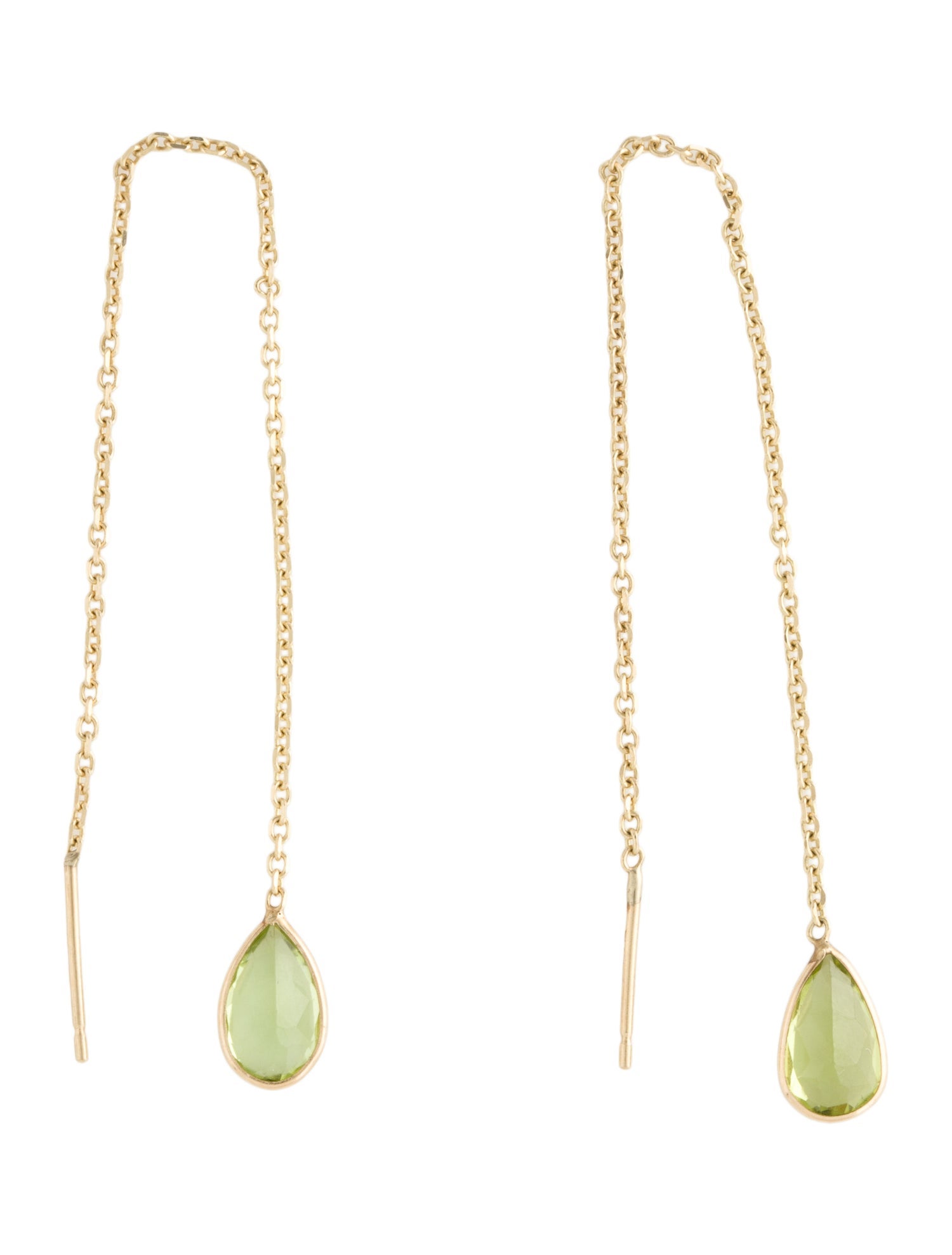 Earrings 14K Peridot Drop Earrings