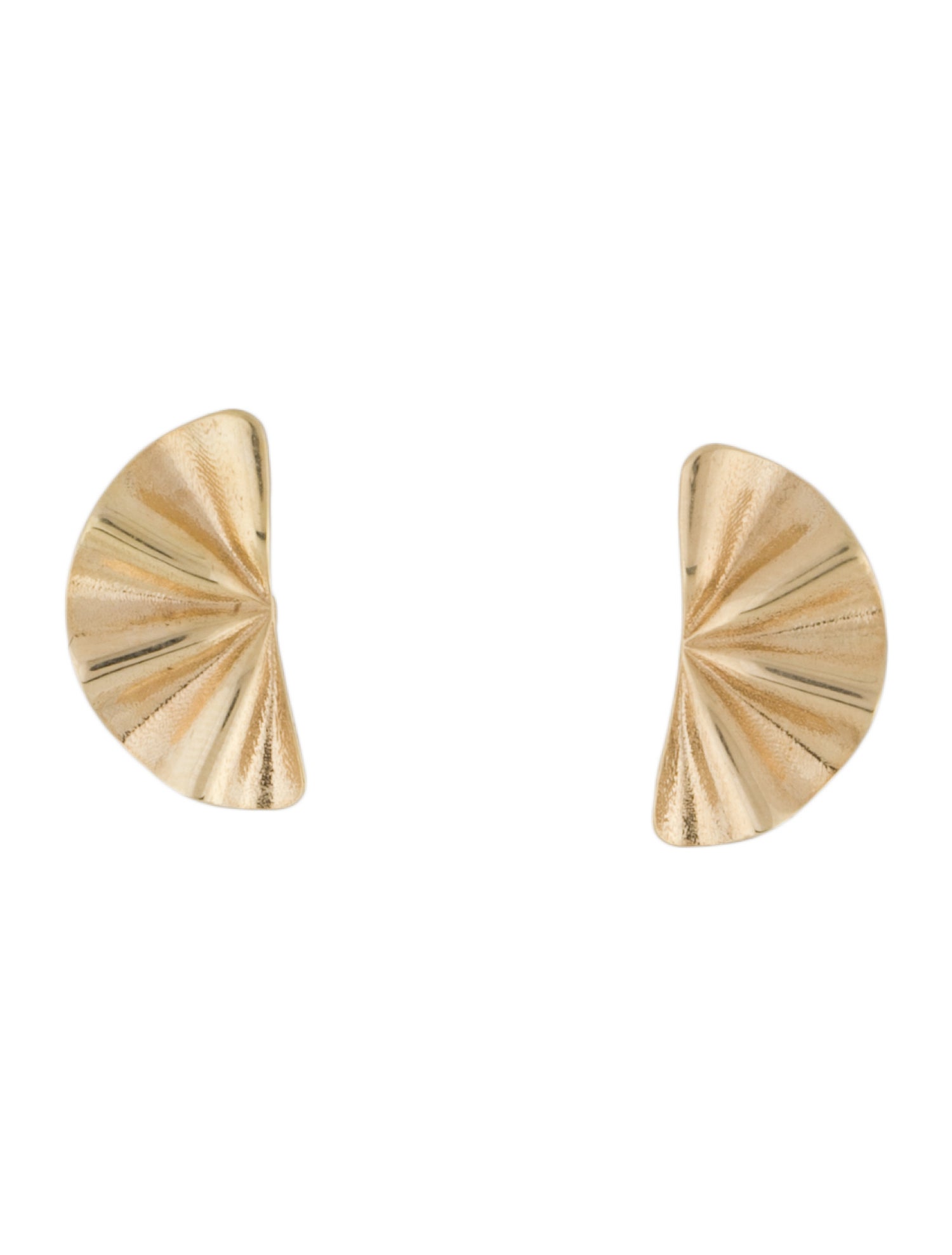Earrings 14K Crinkled Stud