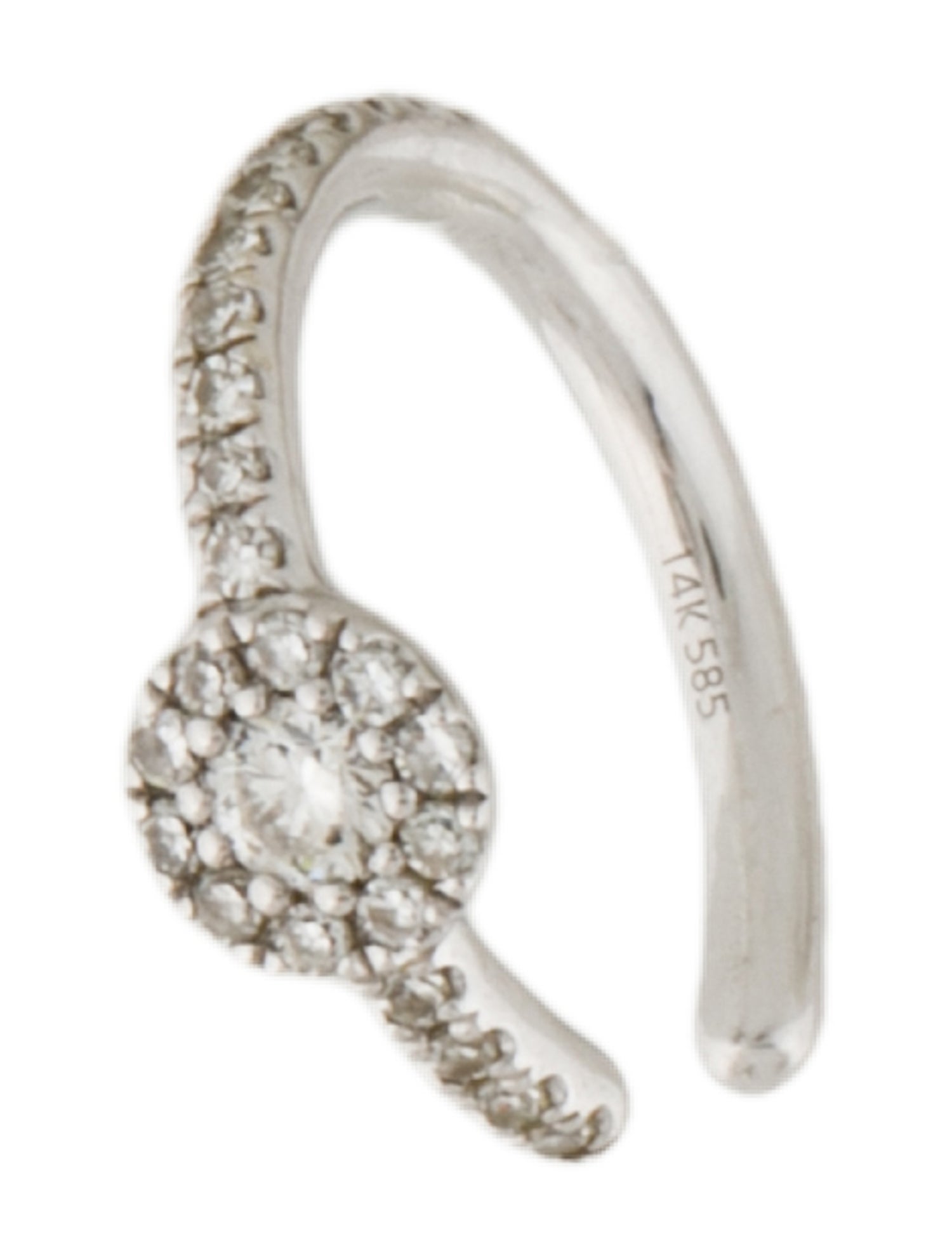 Earrings 14K Diamond Single Ear Cuff