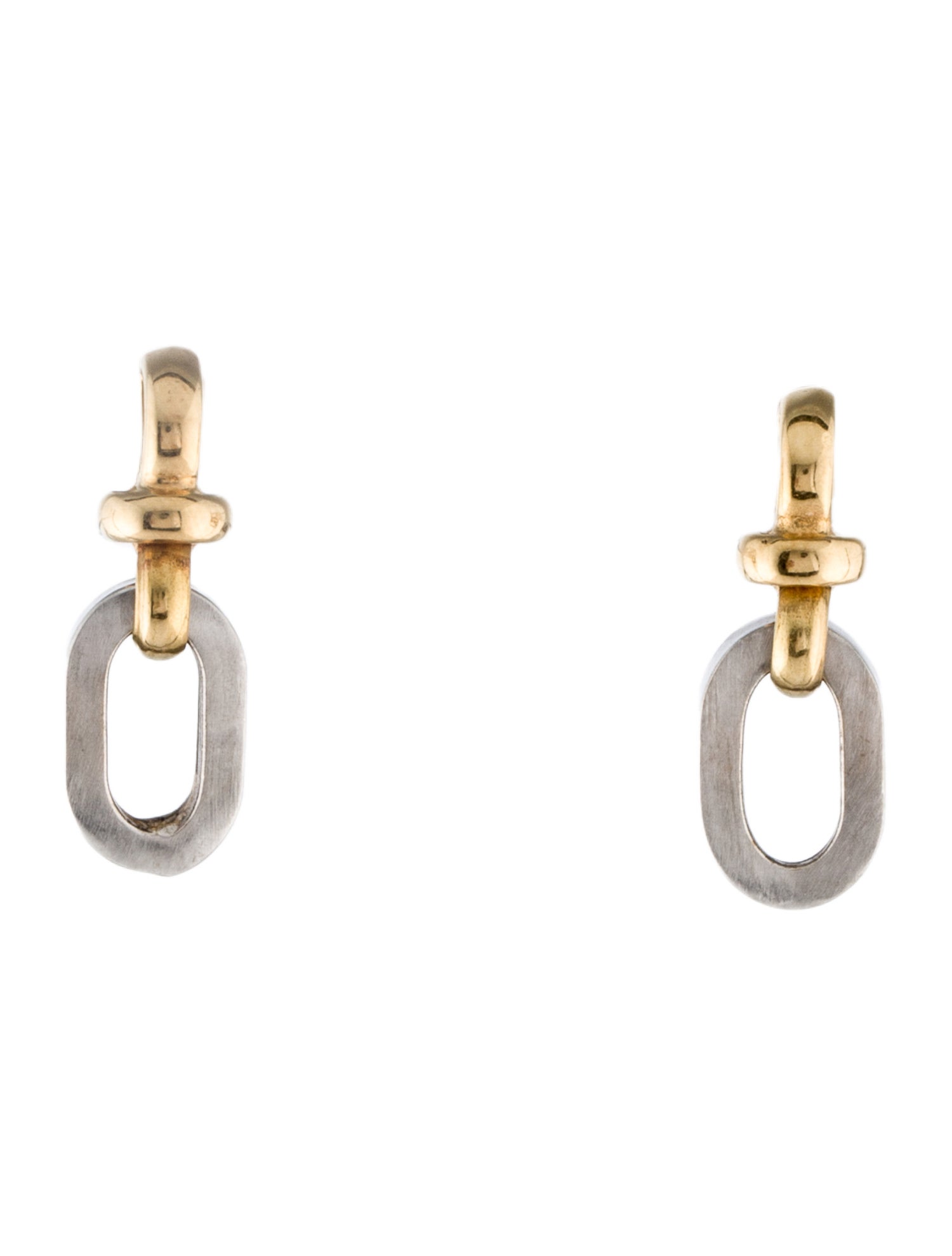 Earrings 14K Two-Tone Drop