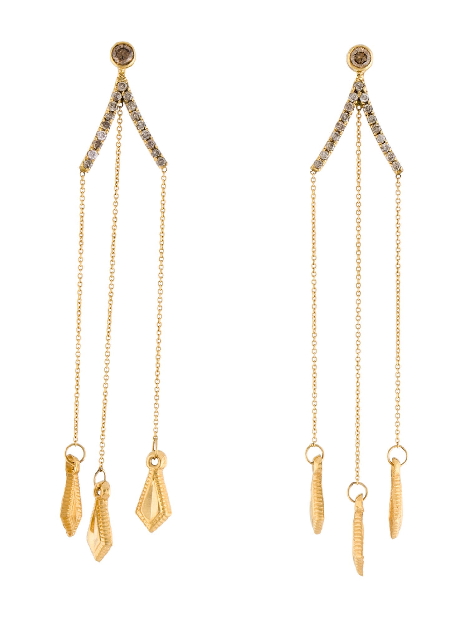 Earrings 14K Diamond Drop