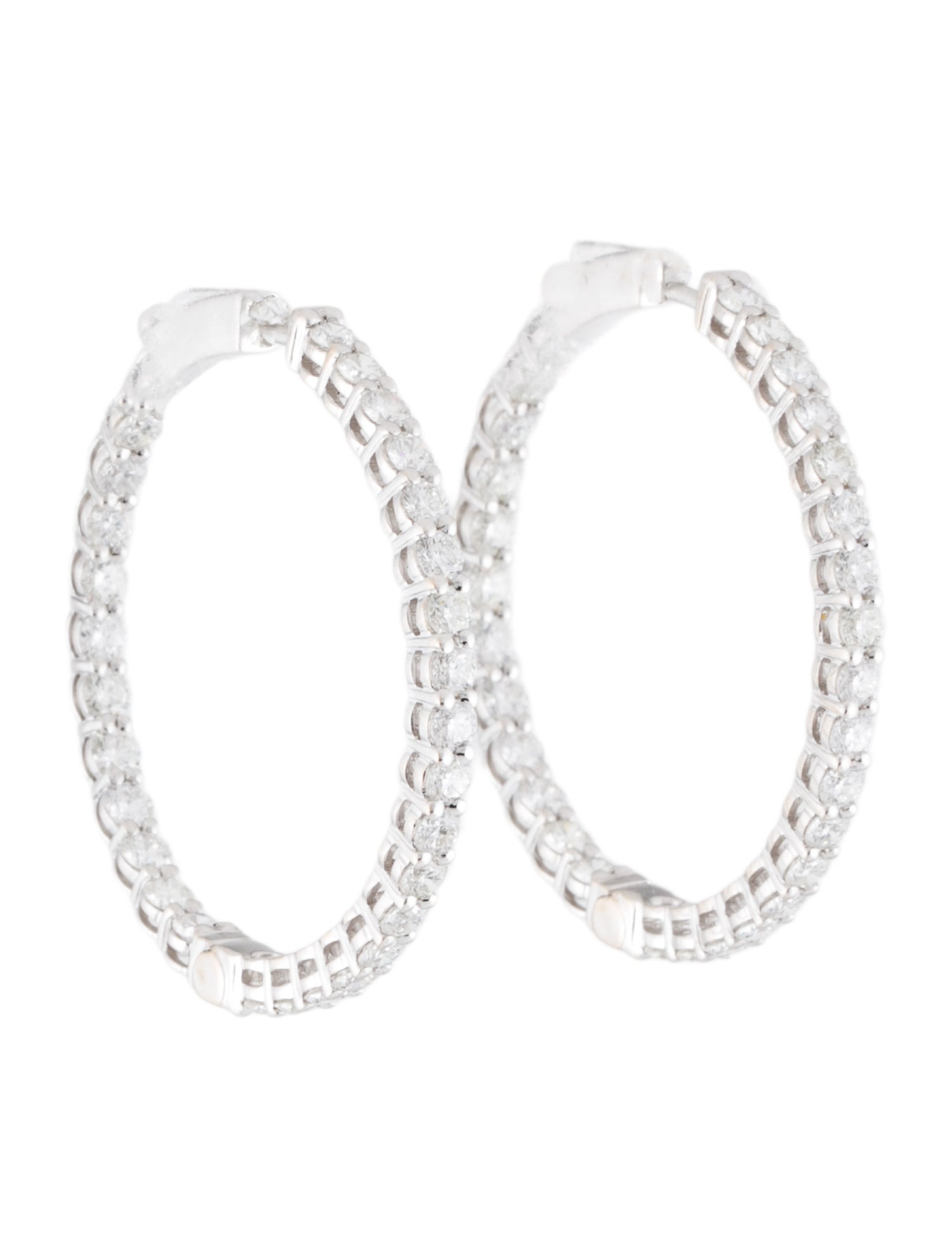 Earrings 14K 5.05CTW Diamond Hoop