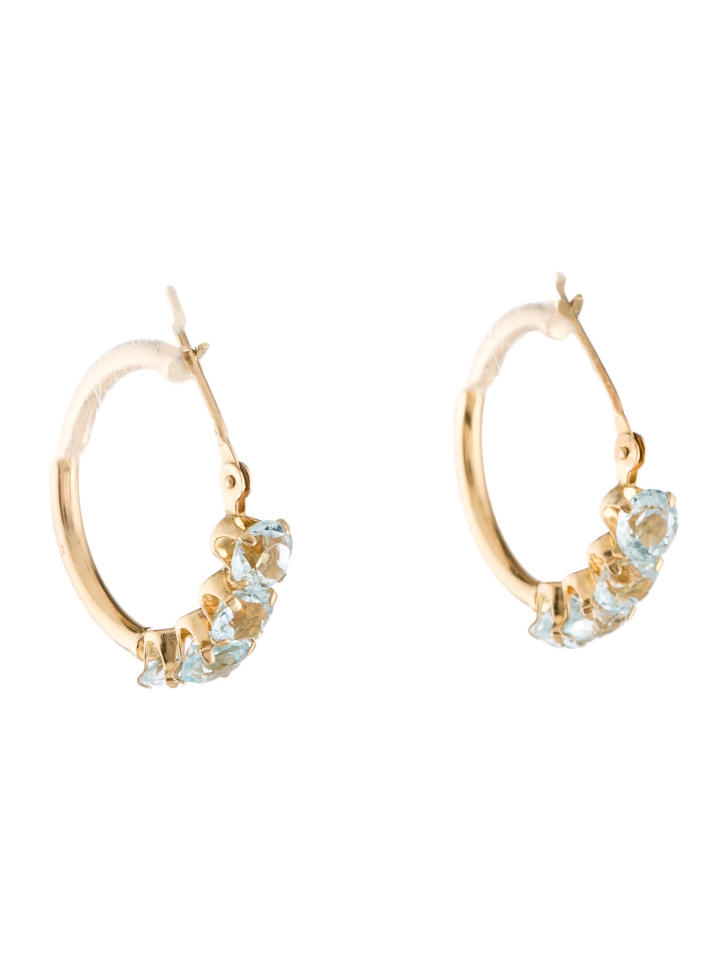 Earrings 14K Topaz Hoop