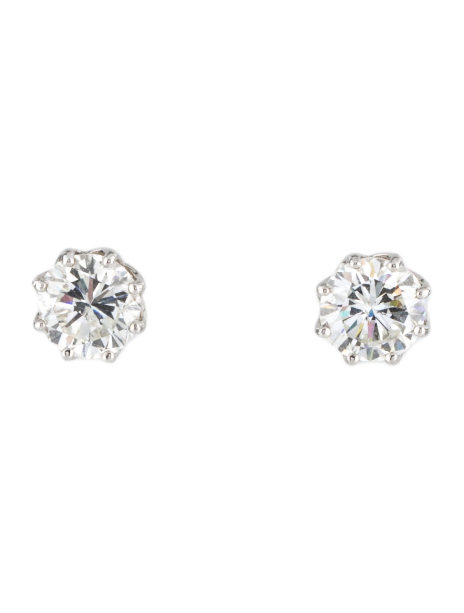 Earrings Platinum 2.03ctw Diamond Stud Earrings