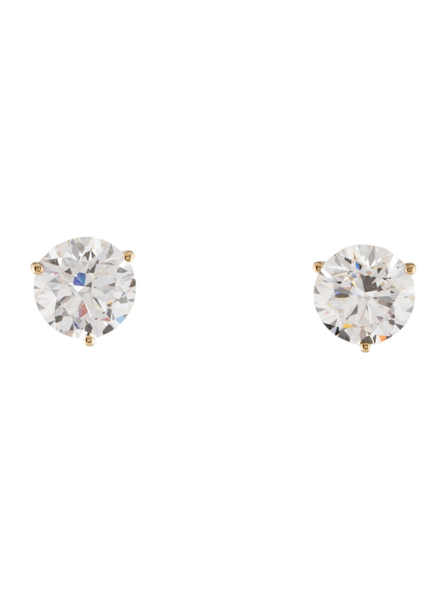 Earrings 14K 4.50ctw Lab-Grown Diamond Solitaire Stud
