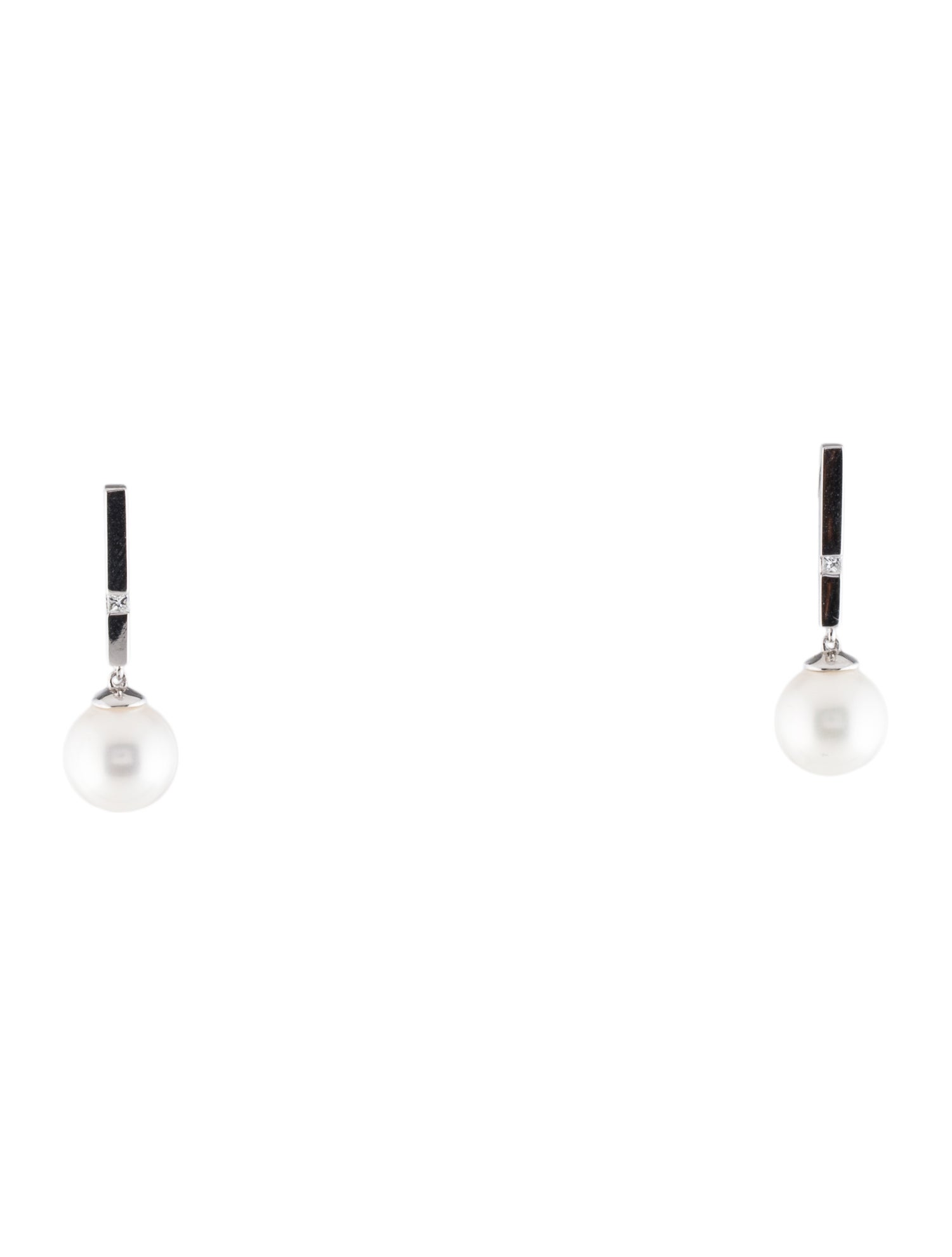 Earrings 14K Pearl & Diamond Drop