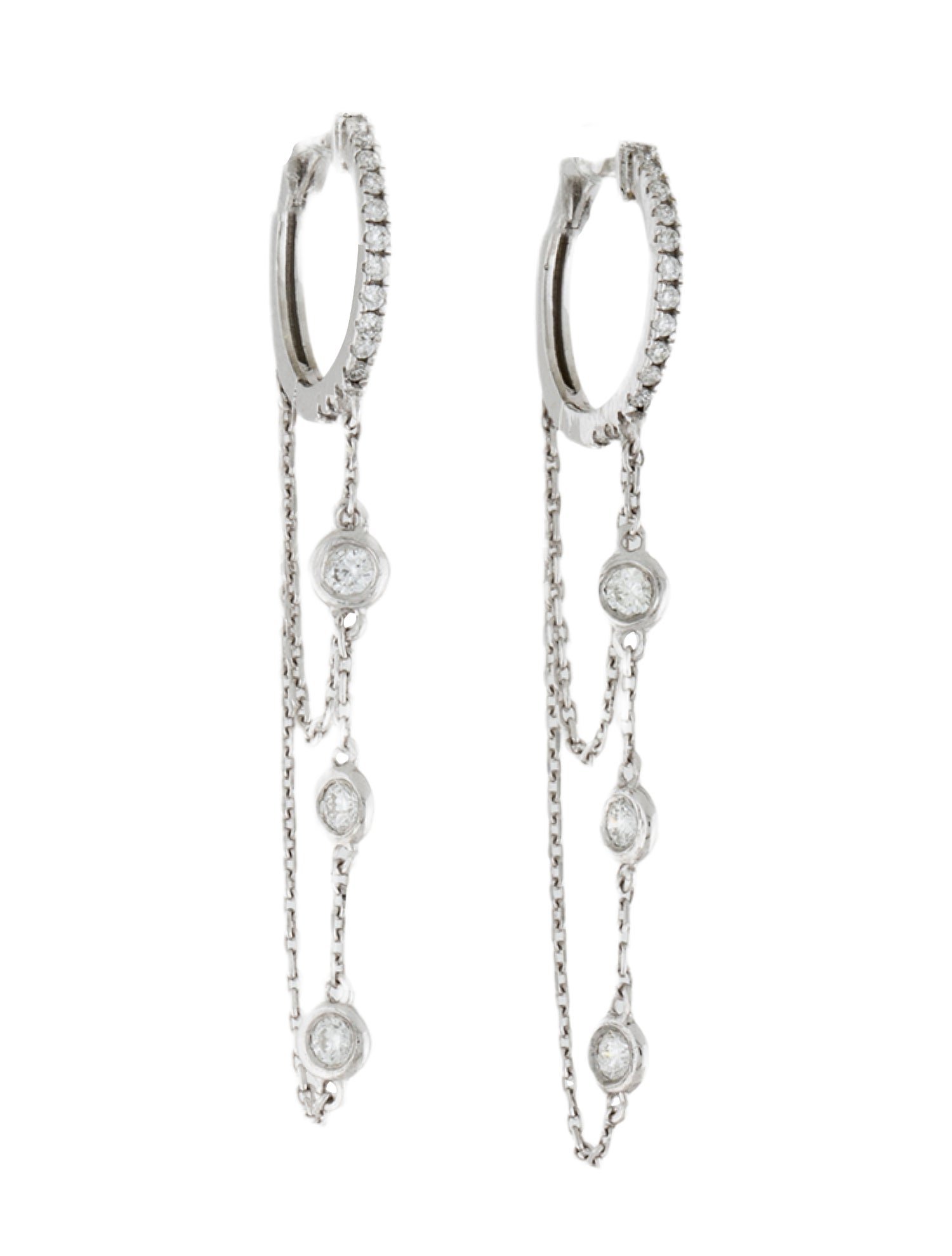Earrings 14K Diamond Hoop