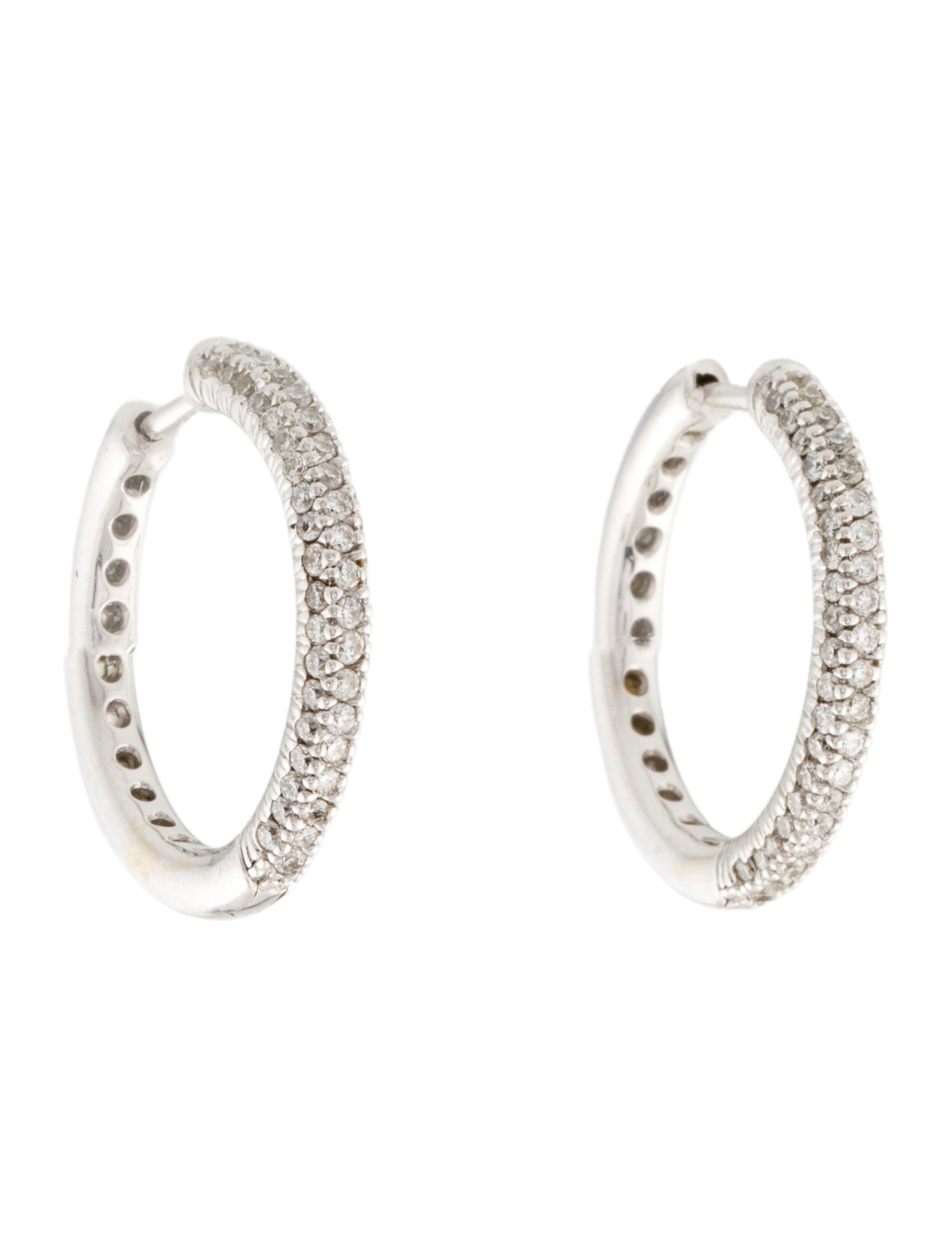 Earrings 14K Diamond Hoop