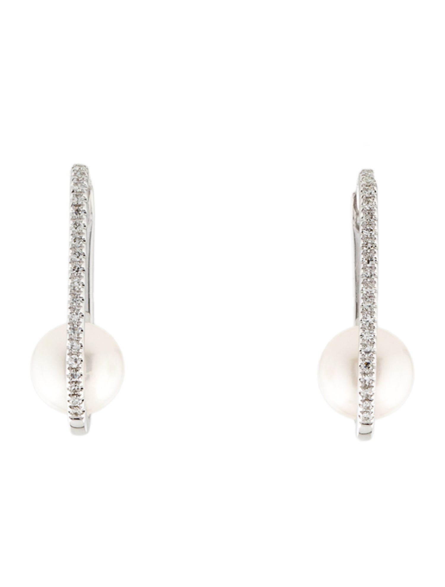 Earrings 14K Pearl & Diamond Drop
