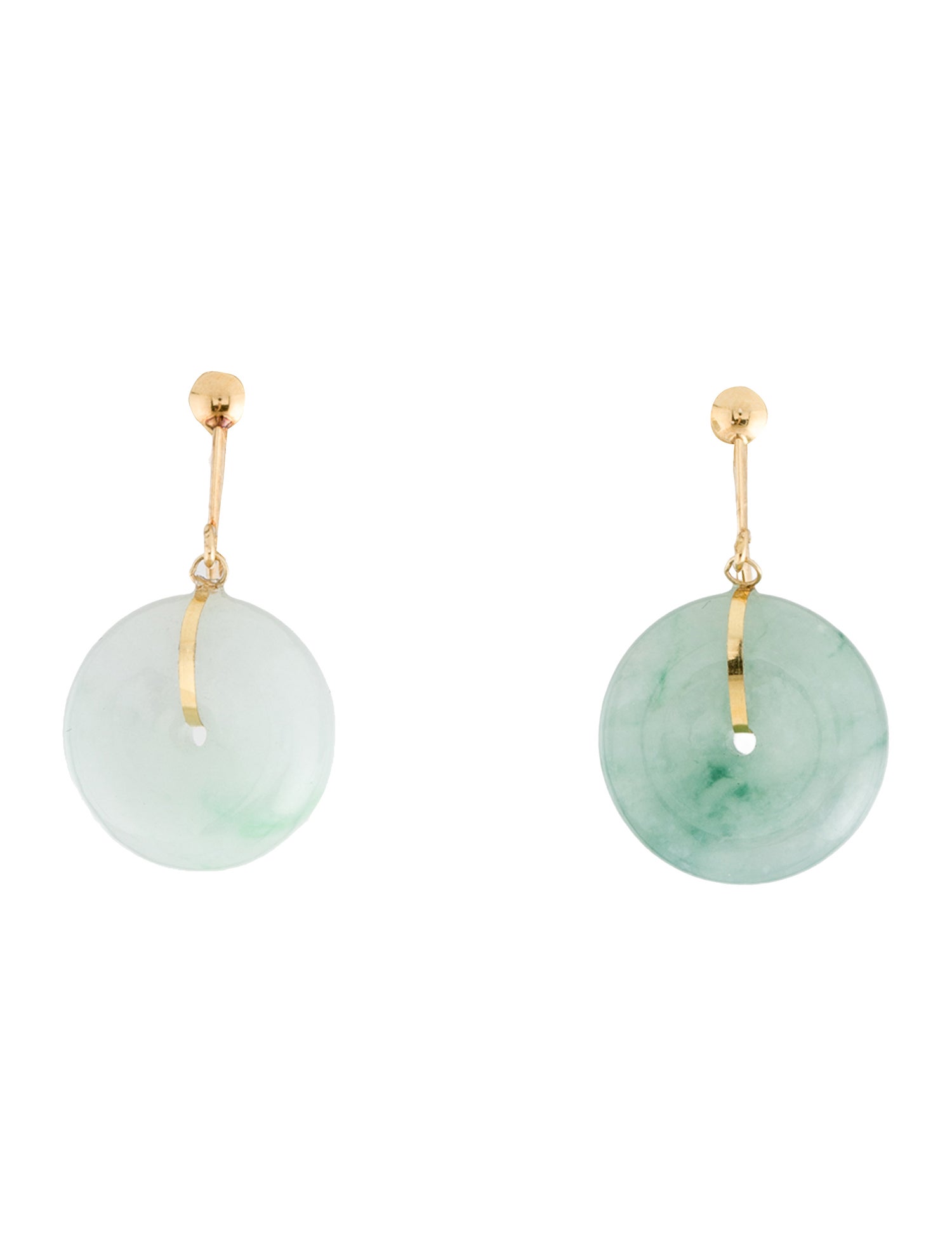 Earrings 18K Jadeite Clip-On Drop