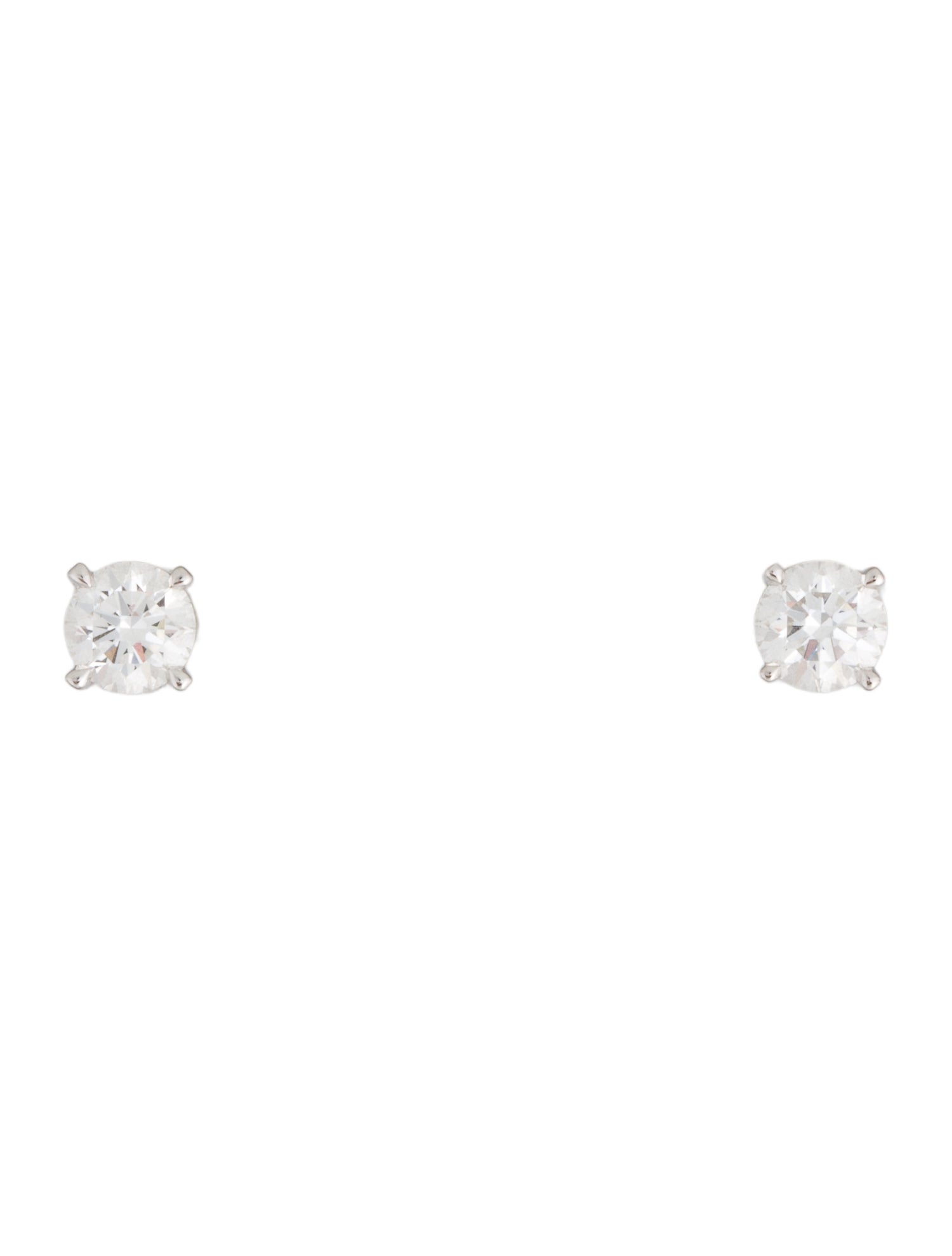 Earrings 18K 1.02ctw Lab-Grown Diamond Solitaire Stud