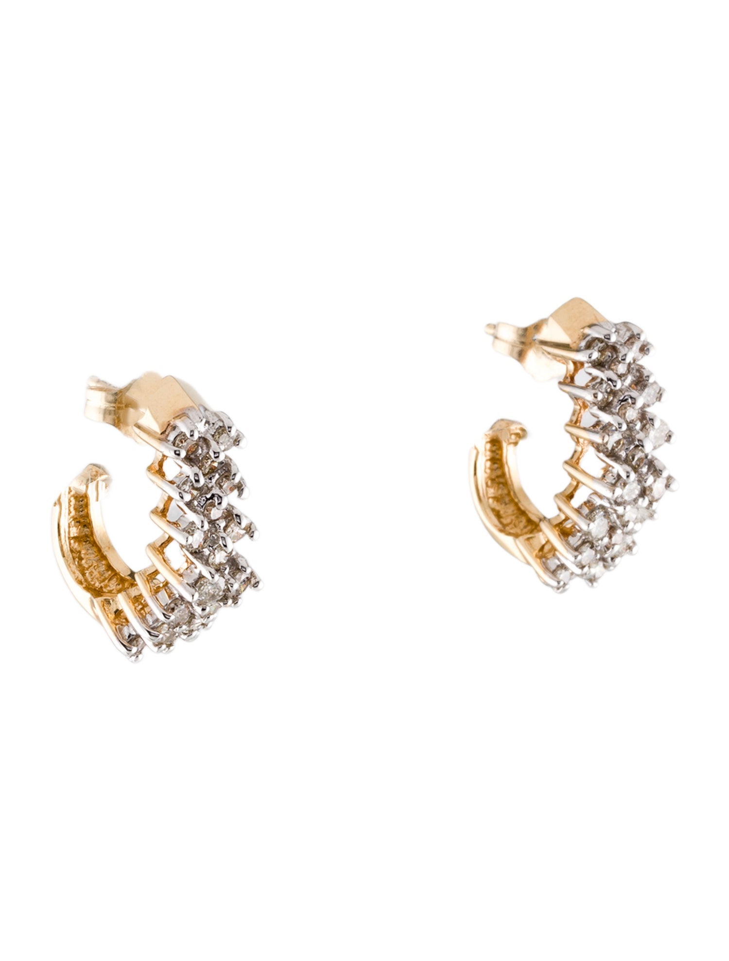 Earrings 14K Diamond Hoop